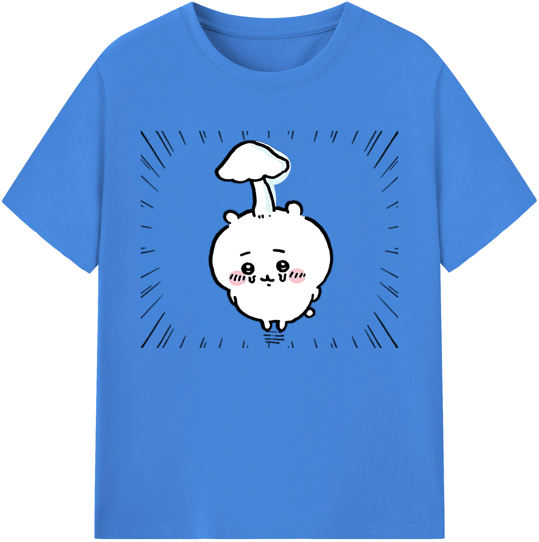 （画像用） ちいかわ ちいかわ Chii-kawa chiikawa 綿100％ メンズ半袖Tシャツ｜肌触りやわらか＆通気性