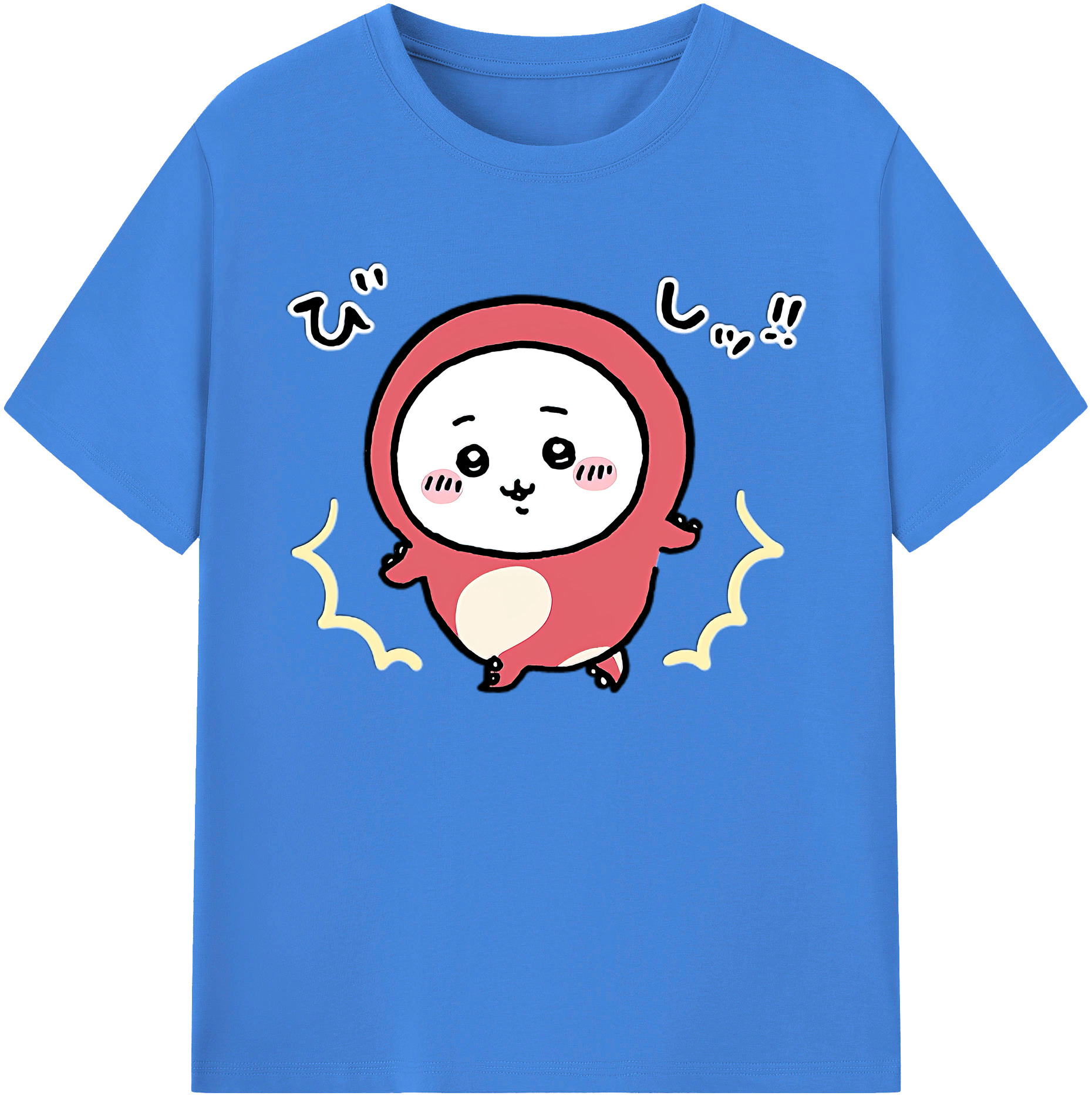 （画像用） ちいかわ ちいかわ Chii-kawa chiikawa 綿100％ メンズ半袖Tシャツ｜肌触りやわらか＆通気性