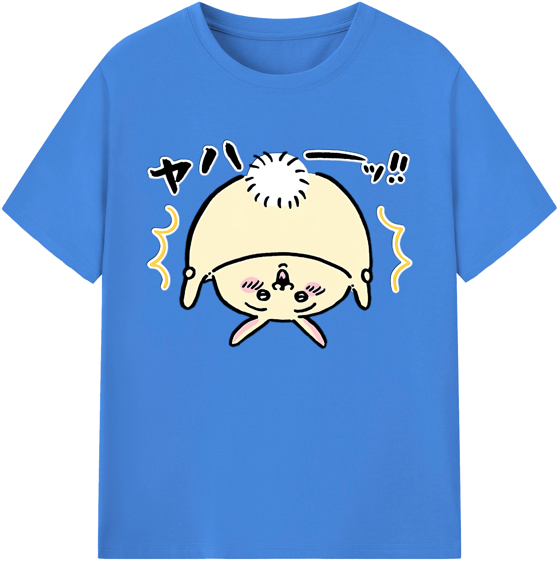 （画像用） ちいかわ うさぎ Chii-kawa usagi 綿100％ メンズ半袖Tシャツ｜肌触りやわらか＆通気性