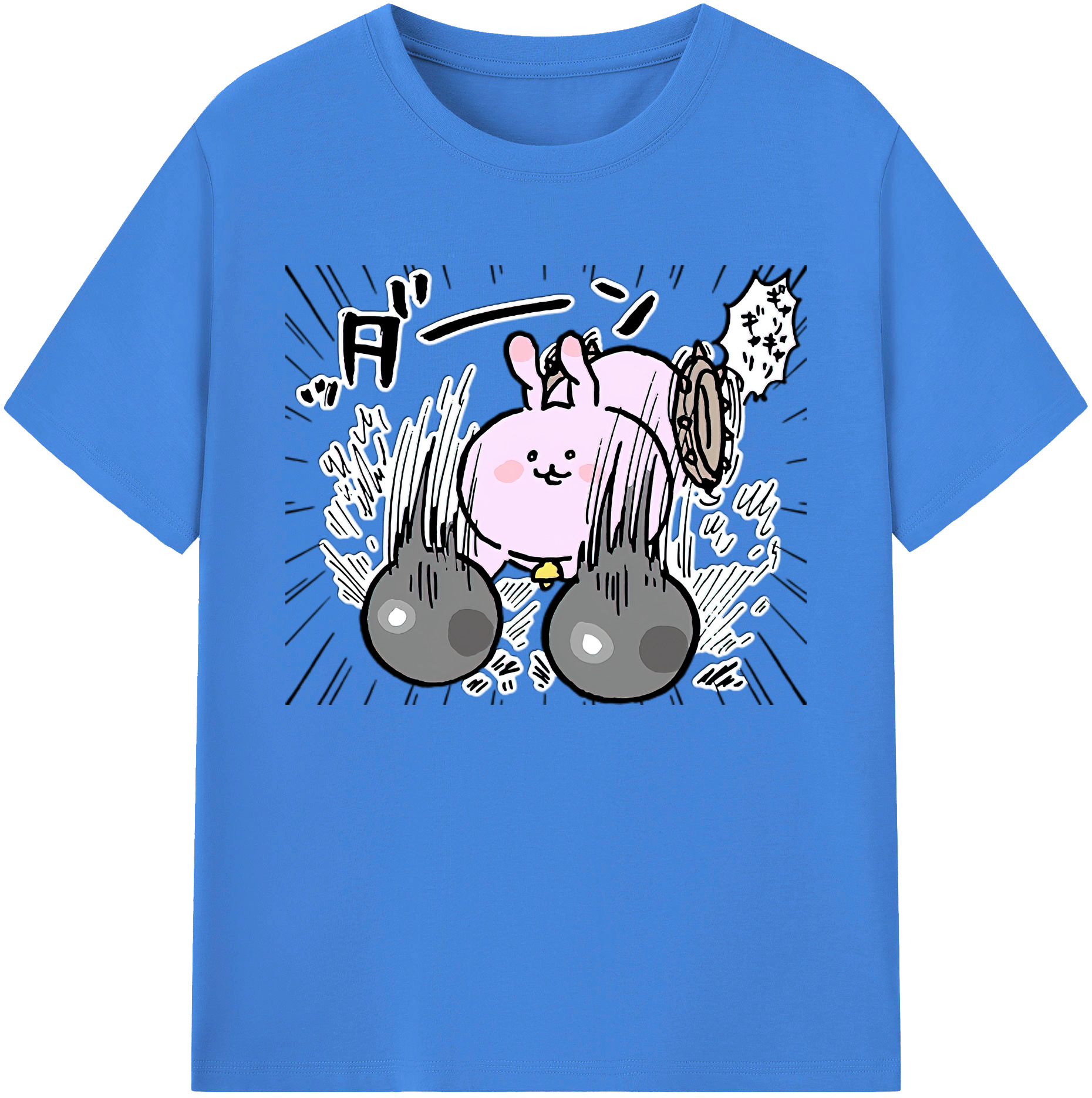 （画像用） ちいかわ うさぎ Chii-kawa usagi 綿100％ メンズ半袖Tシャツ｜肌触りやわらか＆通気性