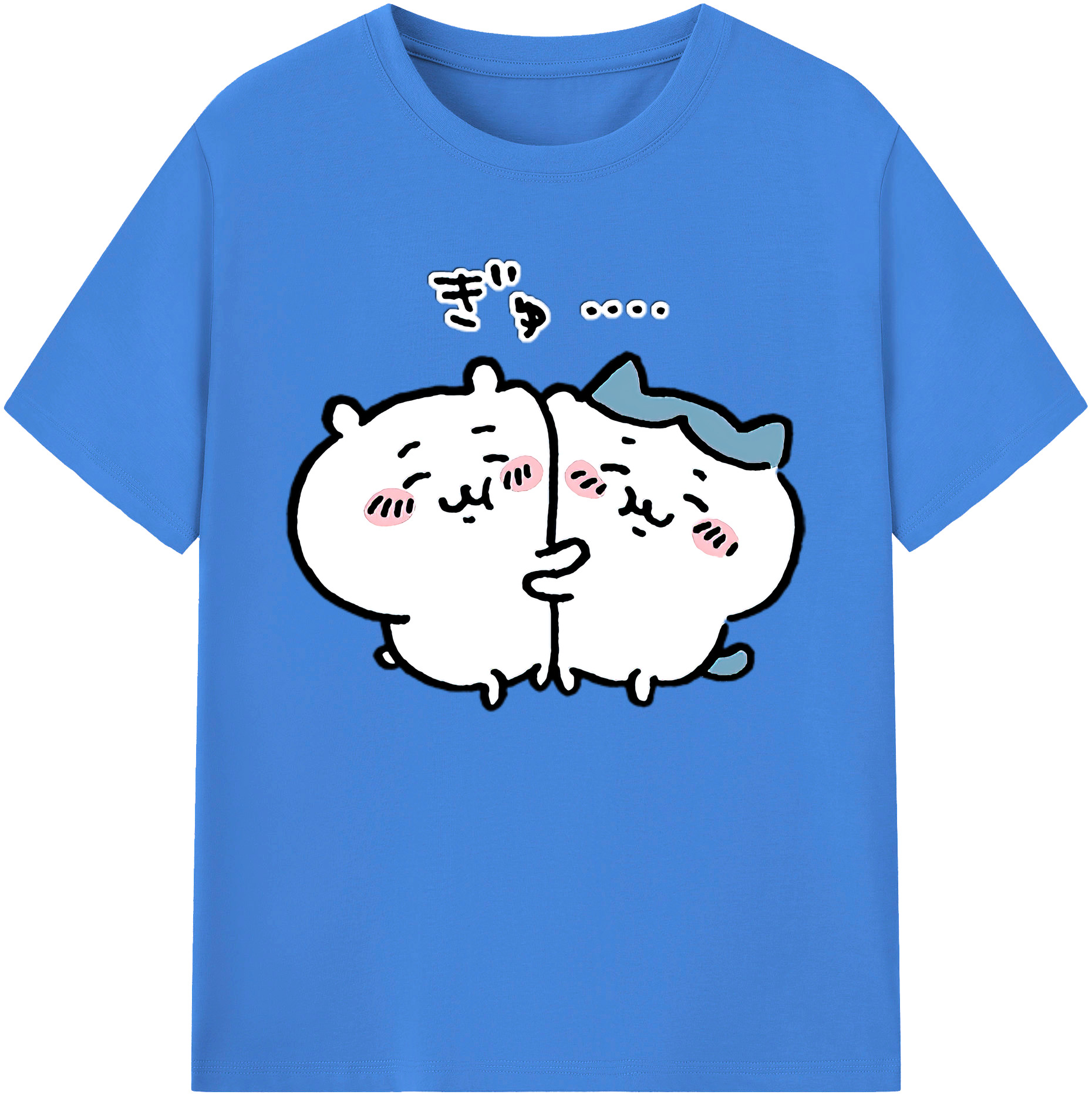 （画像用） ちいかわ ハチワレ Chii-kawa hachiware 綿100％ メンズ半袖Tシャツ｜肌触りやわらか＆通気性