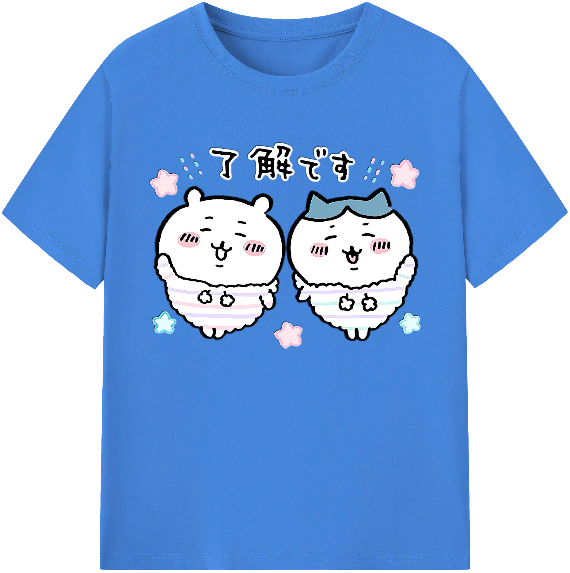 （画像用） ちいかわ ハチワレ Chii-kawa hachiware 綿100％ メンズ半袖Tシャツ｜肌触りやわらか＆通気性