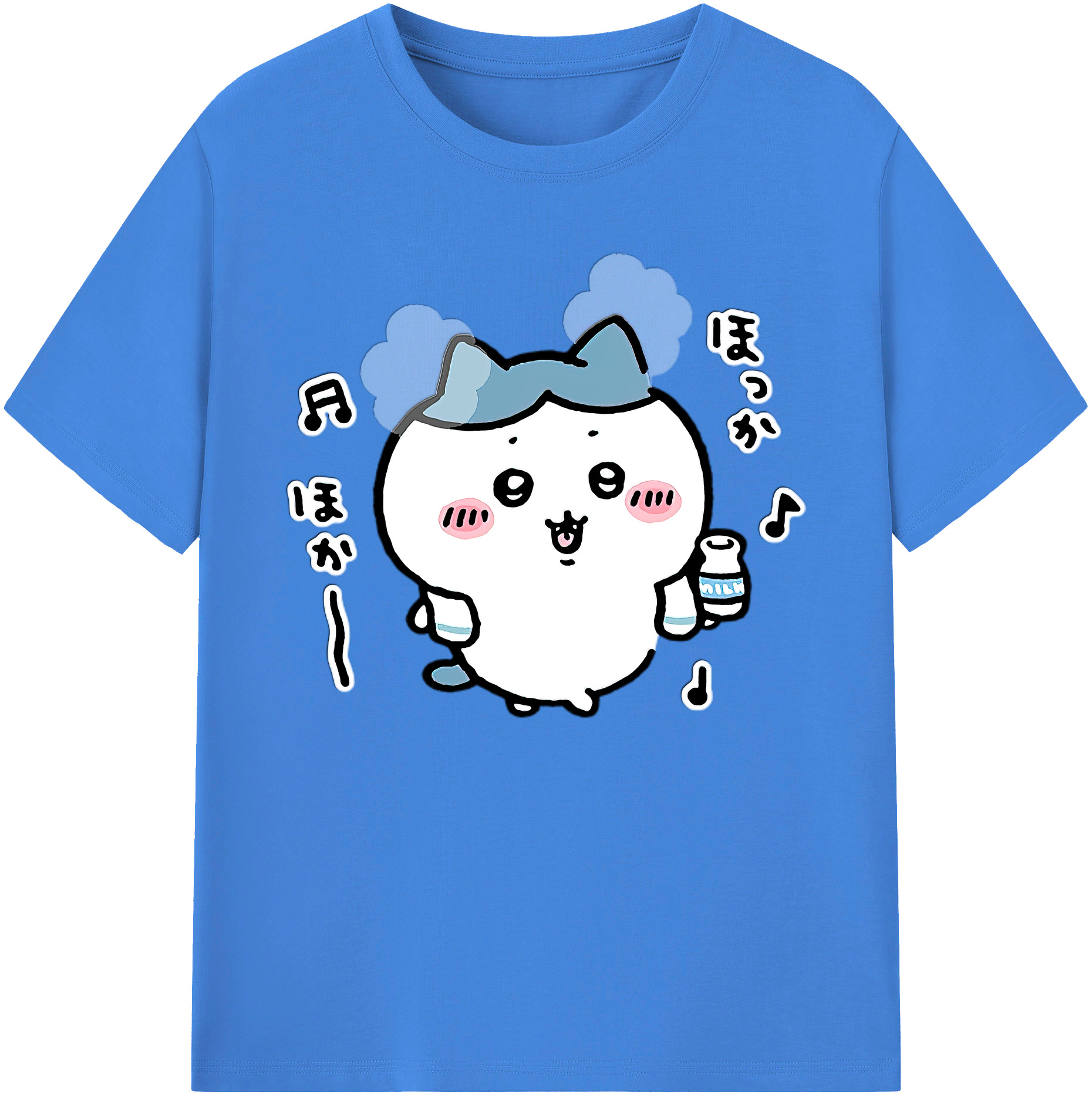 （画像用） ちいかわ ハチワレ Chii-kawa hachiware 綿100％ メンズ半袖Tシャツ｜肌触りやわらか＆通気性