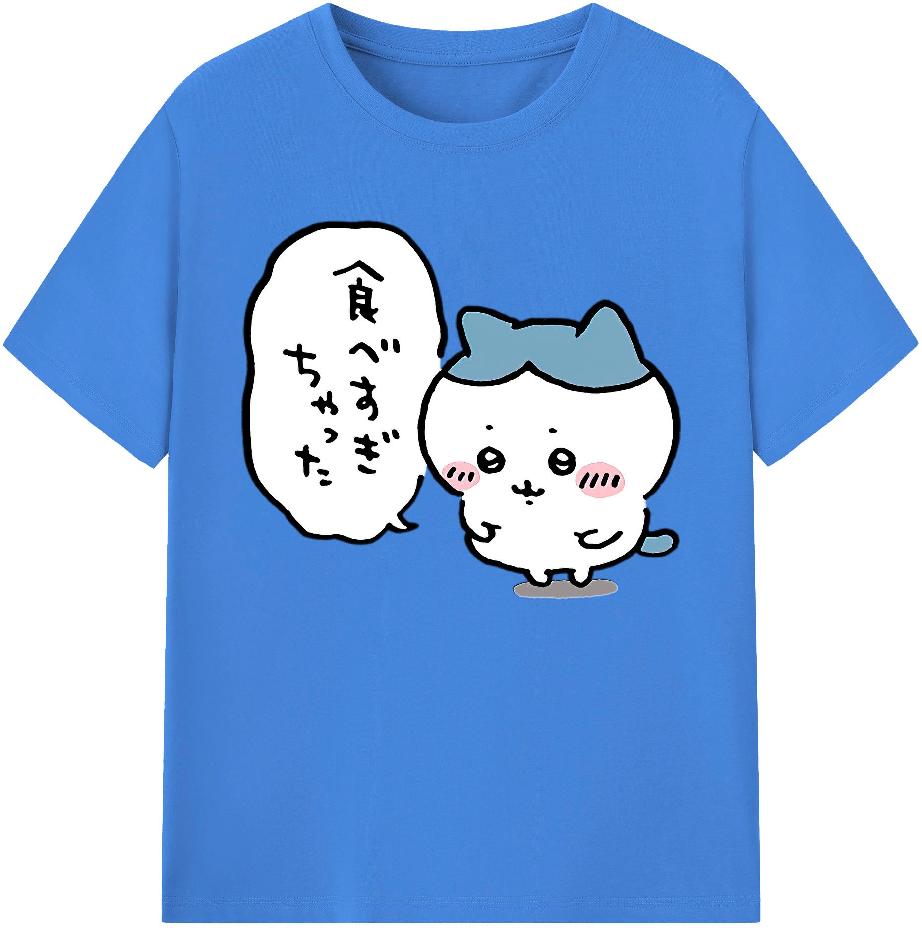 （画像用） ちいかわ ハチワレ Chii-kawa hachiware 綿100％ メンズ半袖Tシャツ｜肌触りやわらか＆通気性