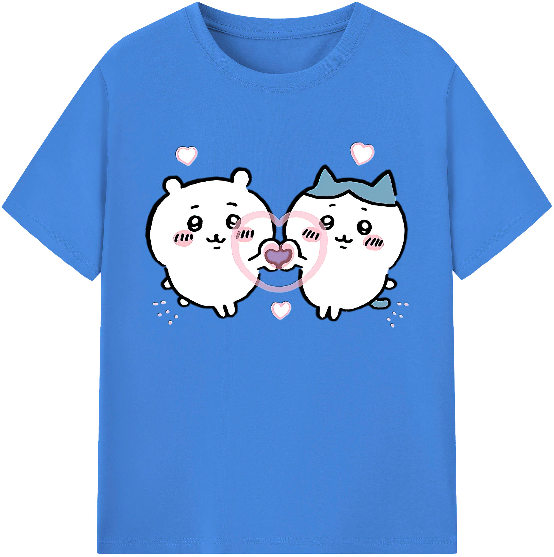 （画像用） ちいかわ ちいかわ Chii-kawa chiikawa 綿100％ メンズ半袖Tシャツ｜肌触りやわらか＆通気性
