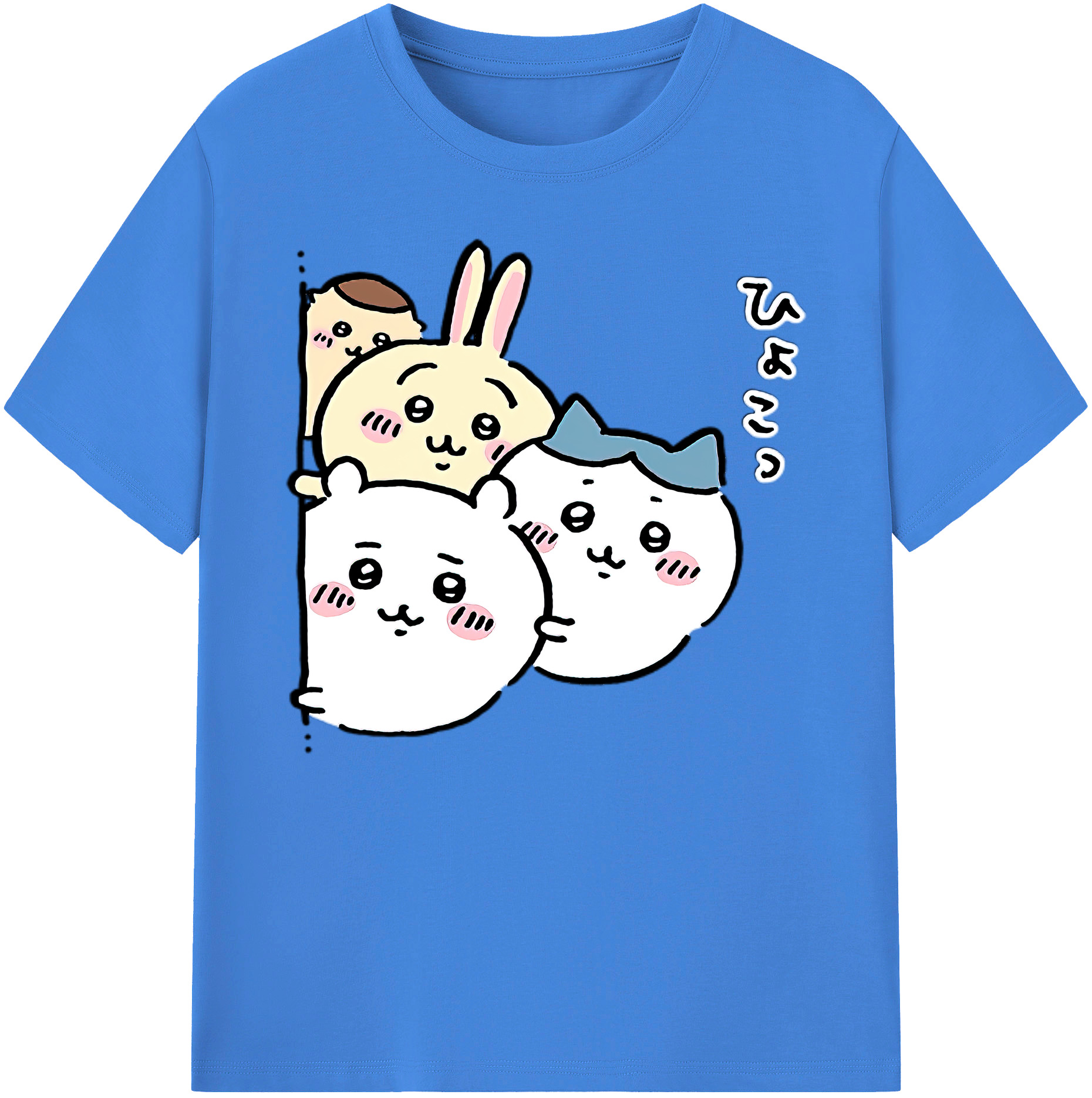 （画像用） ちいかわ ちいかわ Chii-kawa chiikawa 綿100％ メンズ半袖Tシャツ｜肌触りやわらか＆通気性
