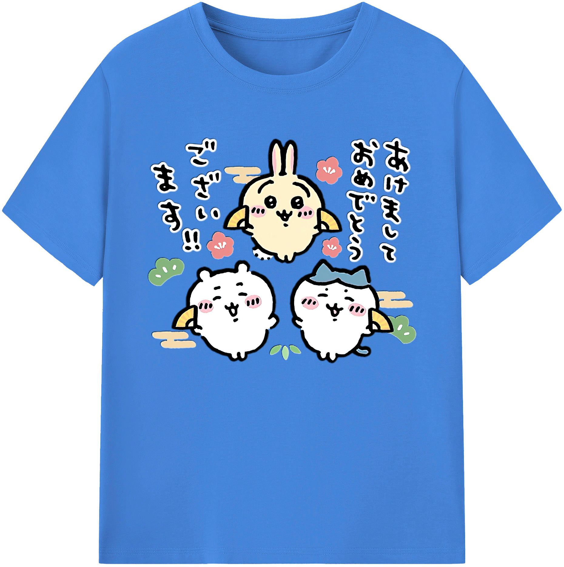 （画像用） ちいかわ ちいかわ Chii-kawa chiikawa 綿100％ メンズ半袖Tシャツ｜肌触りやわらか＆通気性
