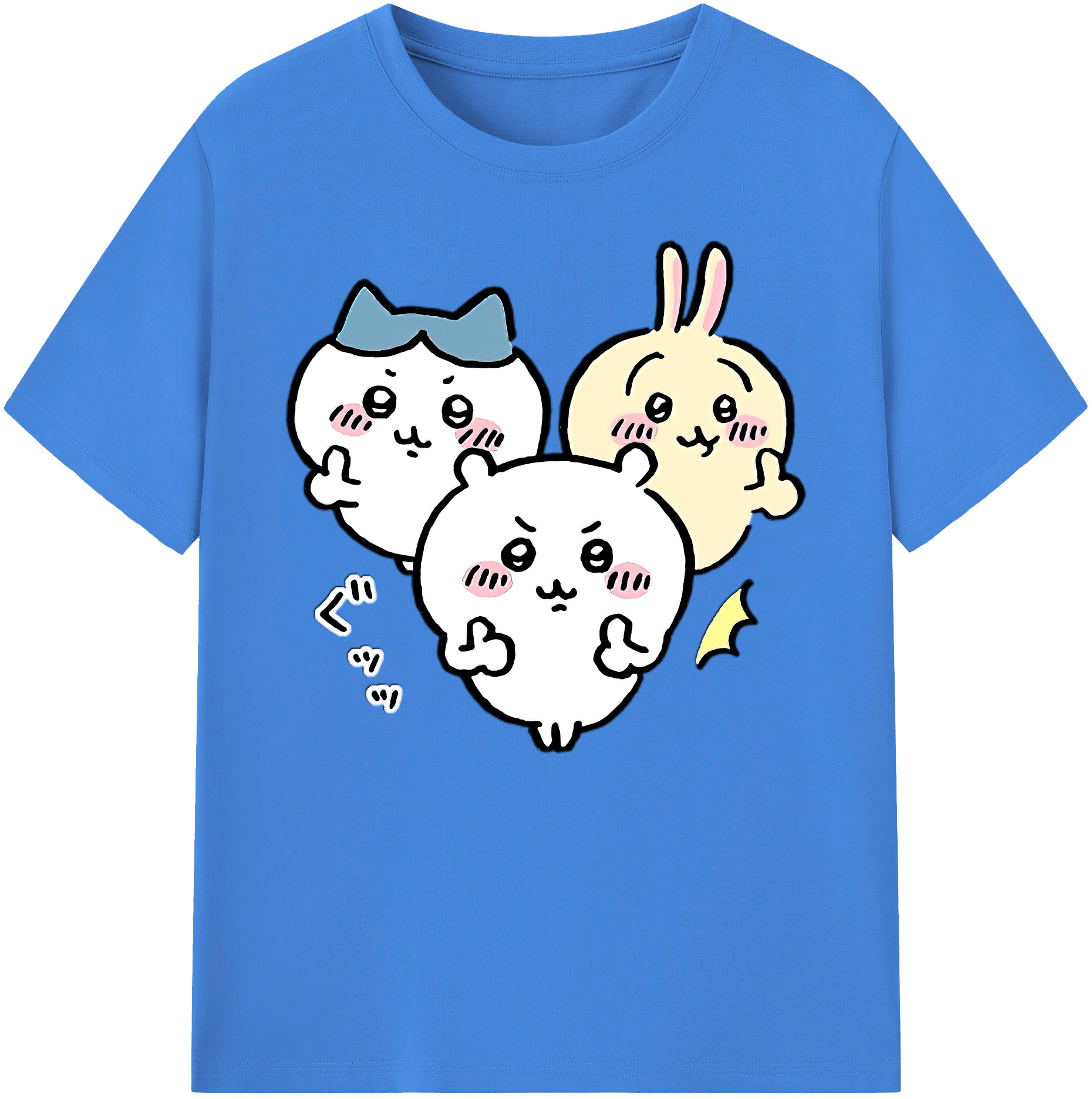 （画像用） ちいかわ うさぎ Chii-kawa usagi 綿100％ メンズ半袖Tシャツ｜肌触りやわらか＆通気性