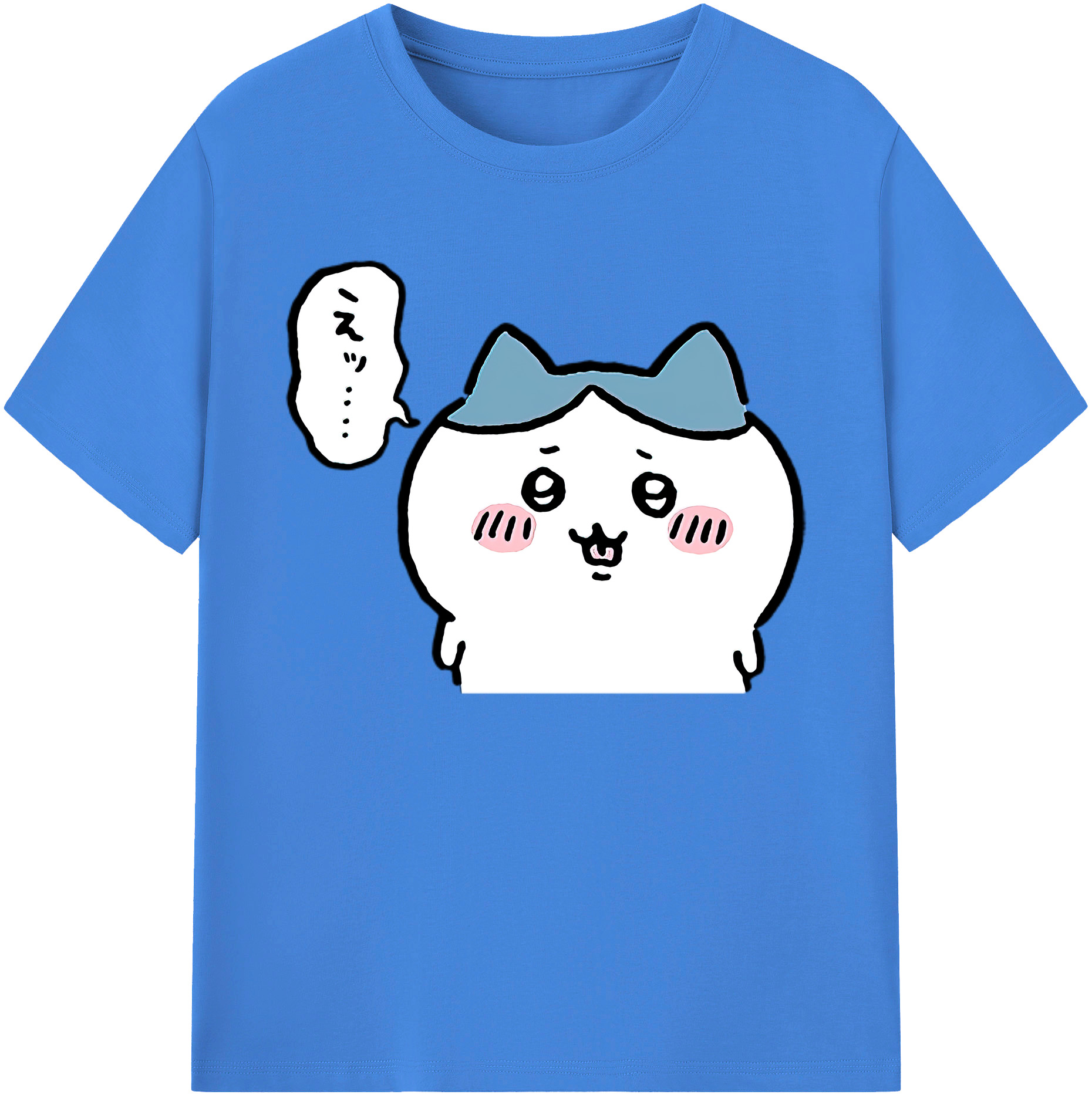 （画像用） ちいかわ ハチワレ Chii-kawa hachiware 綿100％ メンズ半袖Tシャツ｜肌触りやわらか＆通気性