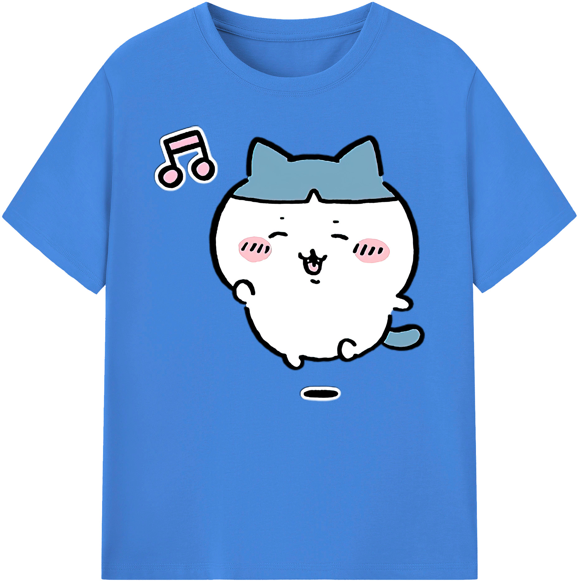 （画像用） ちいかわ ハチワレ Chii-kawa hachiware 綿100％ メンズ半袖Tシャツ｜肌触りやわらか＆通気性