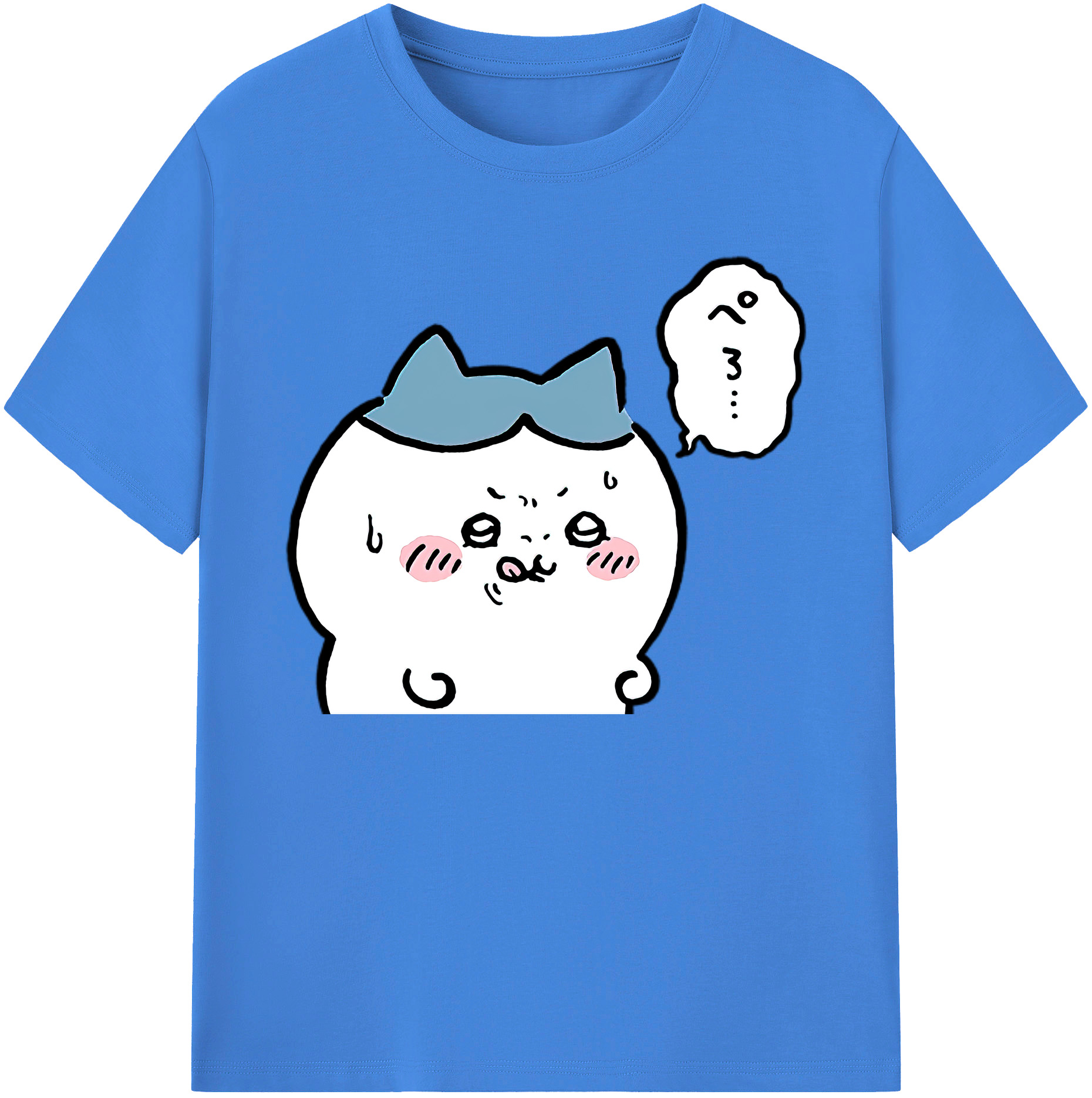 （画像用） ちいかわ ハチワレ Chii-kawa hachiware 綿100％ メンズ半袖Tシャツ｜肌触りやわらか＆通気性
