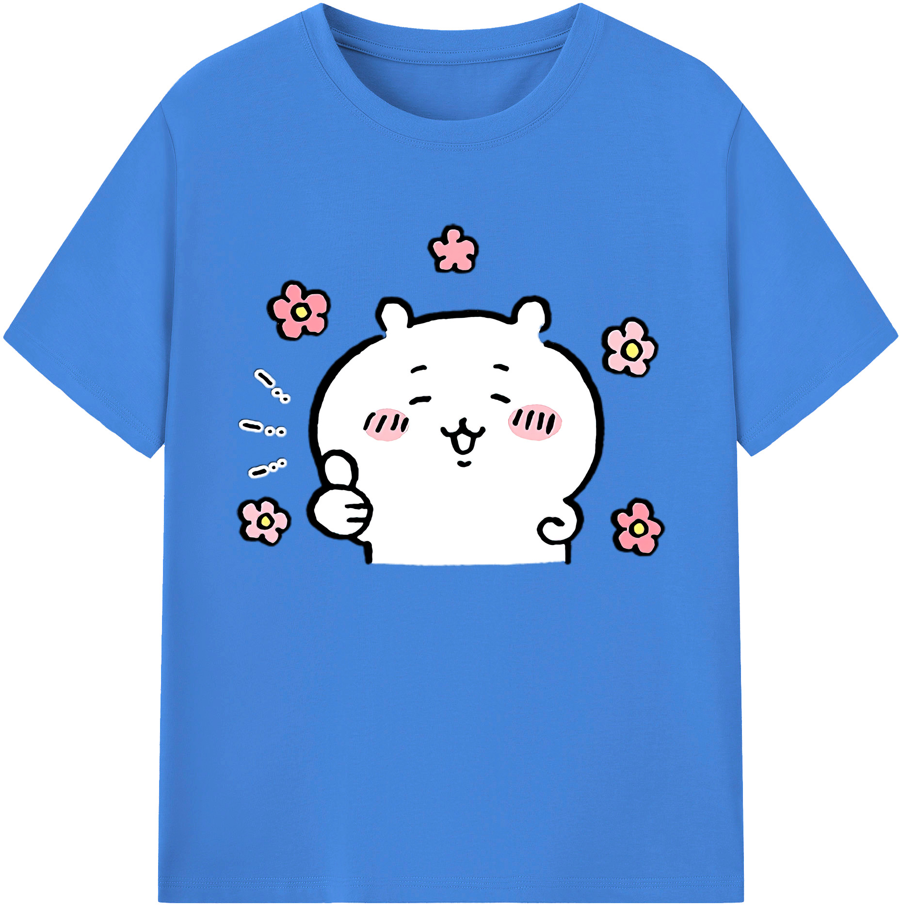 （画像用） ちいかわ ちいかわ Chii-kawa chiikawa 綿100％ メンズ半袖Tシャツ｜肌触りやわらか＆通気性