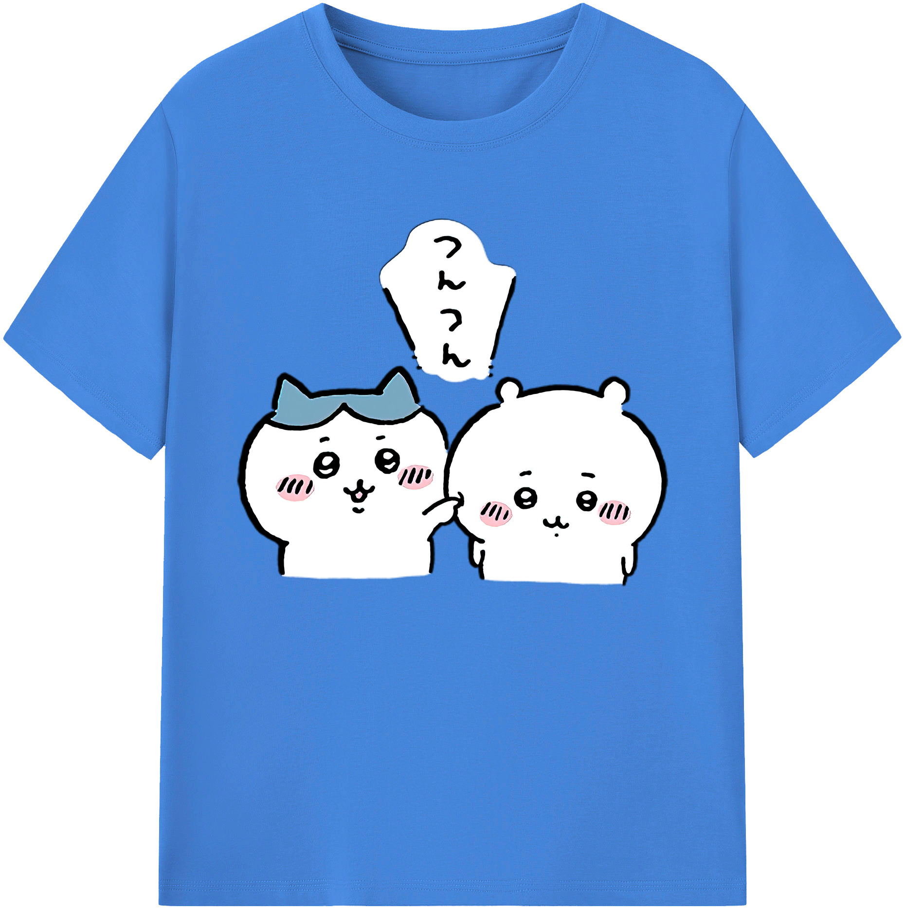 （画像用） ちいかわ ちいかわ Chii-kawa chiikawa 綿100％ メンズ半袖Tシャツ｜肌触りやわらか＆通気性