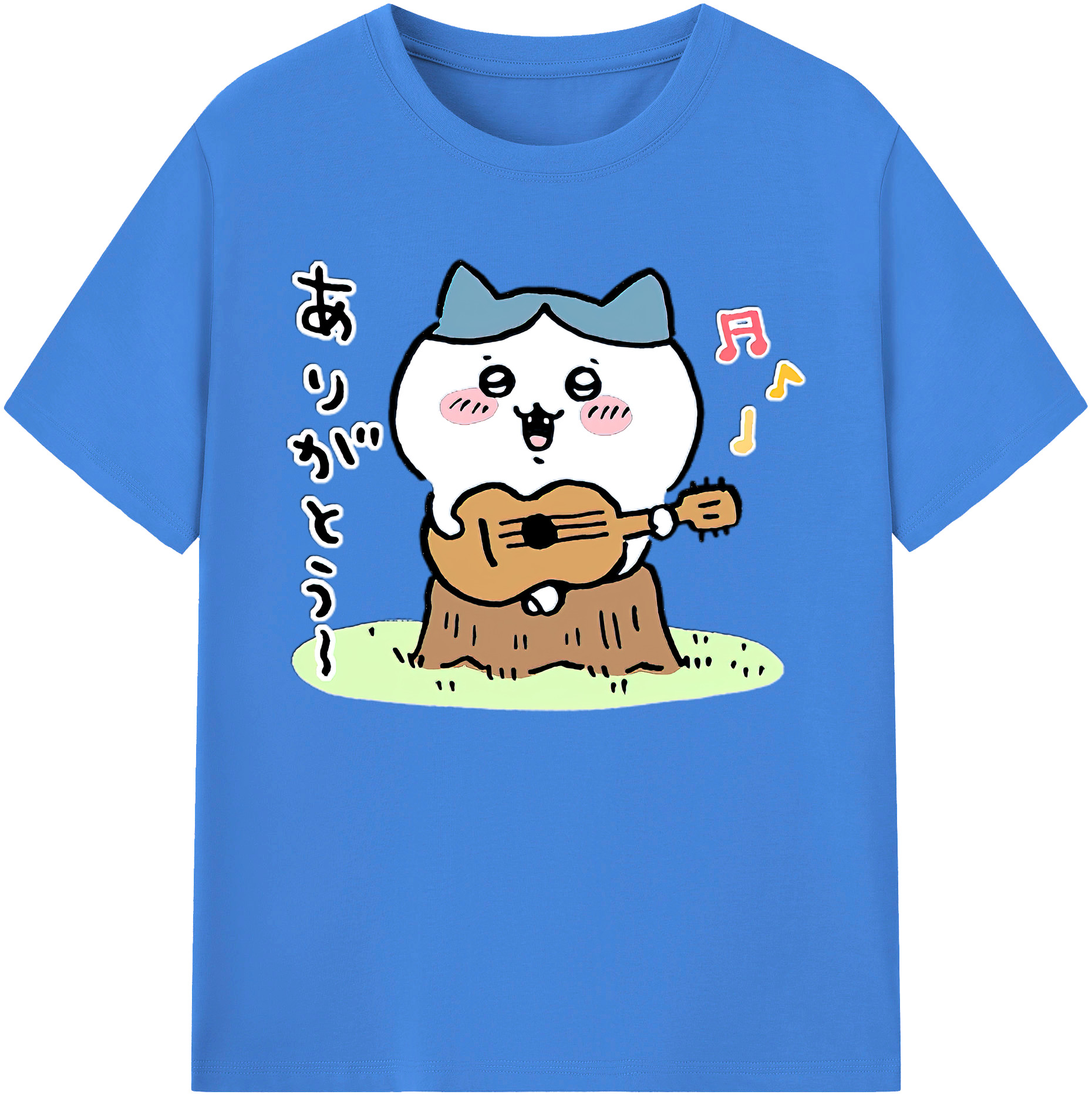 （画像用） ちいかわ ハチワレ Chii-kawa hachiware 綿100％ メンズ半袖Tシャツ｜肌触りやわらか＆通気性