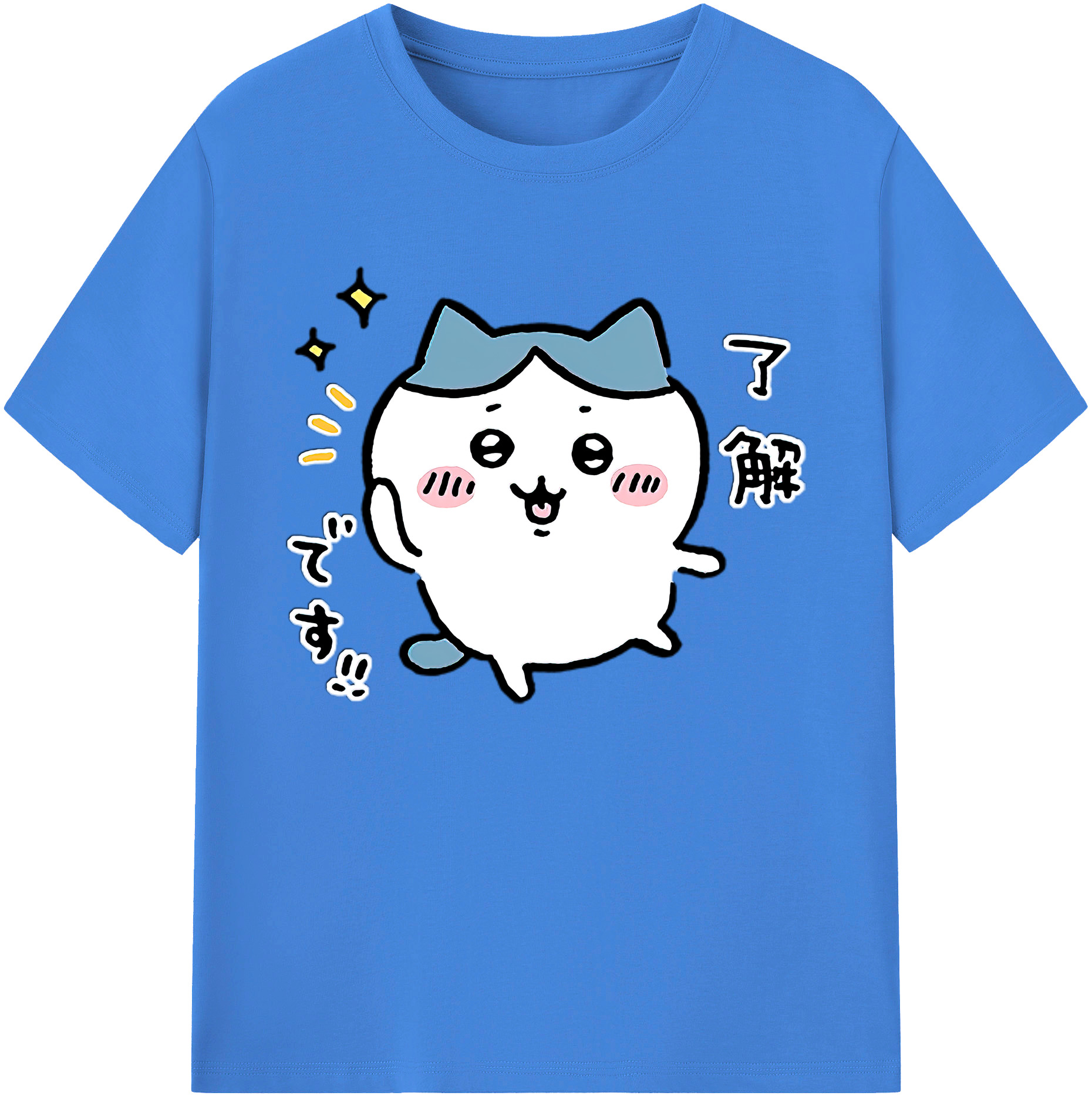 （画像用） ちいかわ ハチワレ Chii-kawa hachiware 綿100％ メンズ半袖Tシャツ｜肌触りやわらか＆通気性