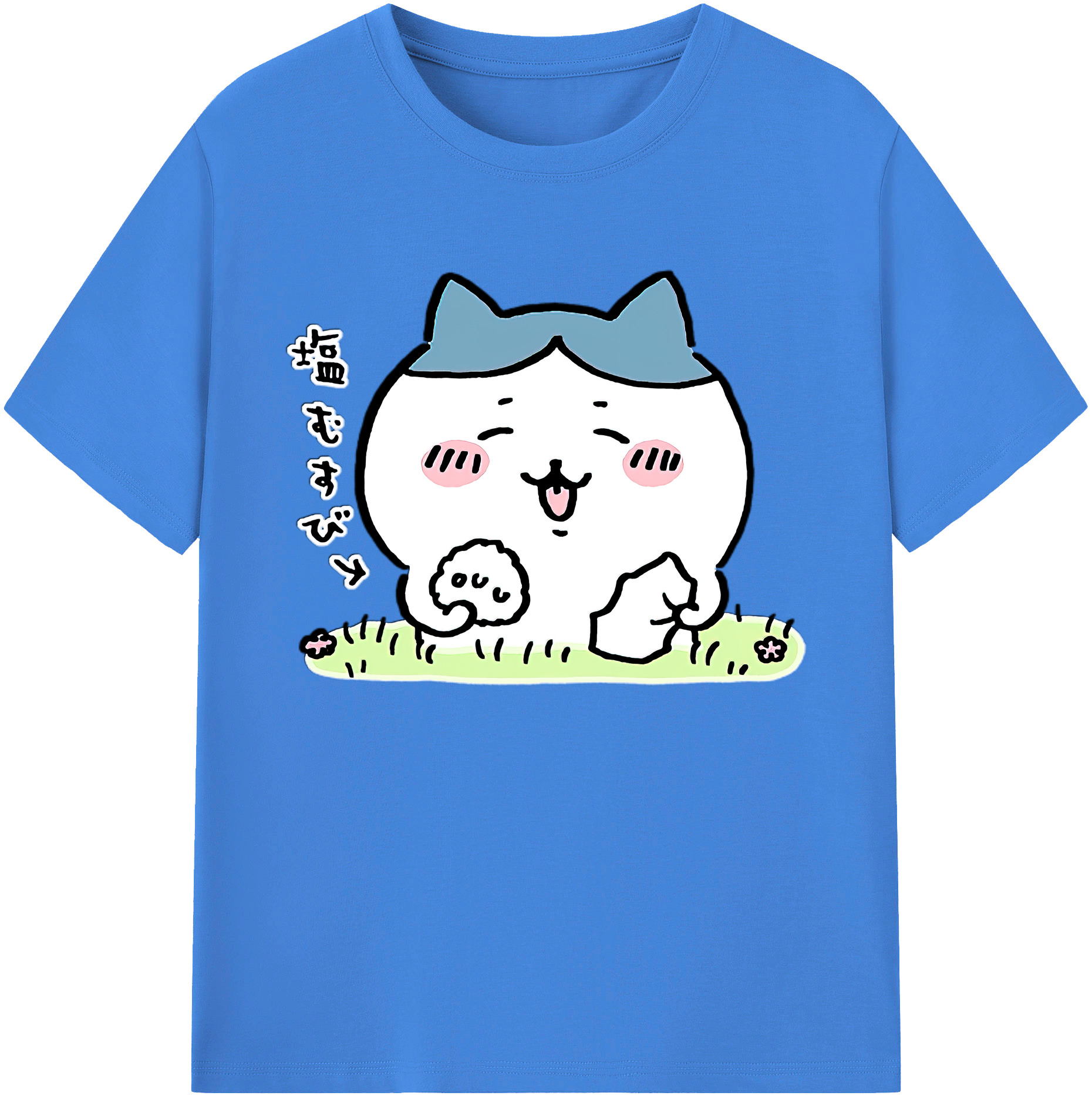 （画像用） ちいかわ ハチワレ Chii-kawa hachiware 綿100％ メンズ半袖Tシャツ｜肌触りやわらか＆通気性