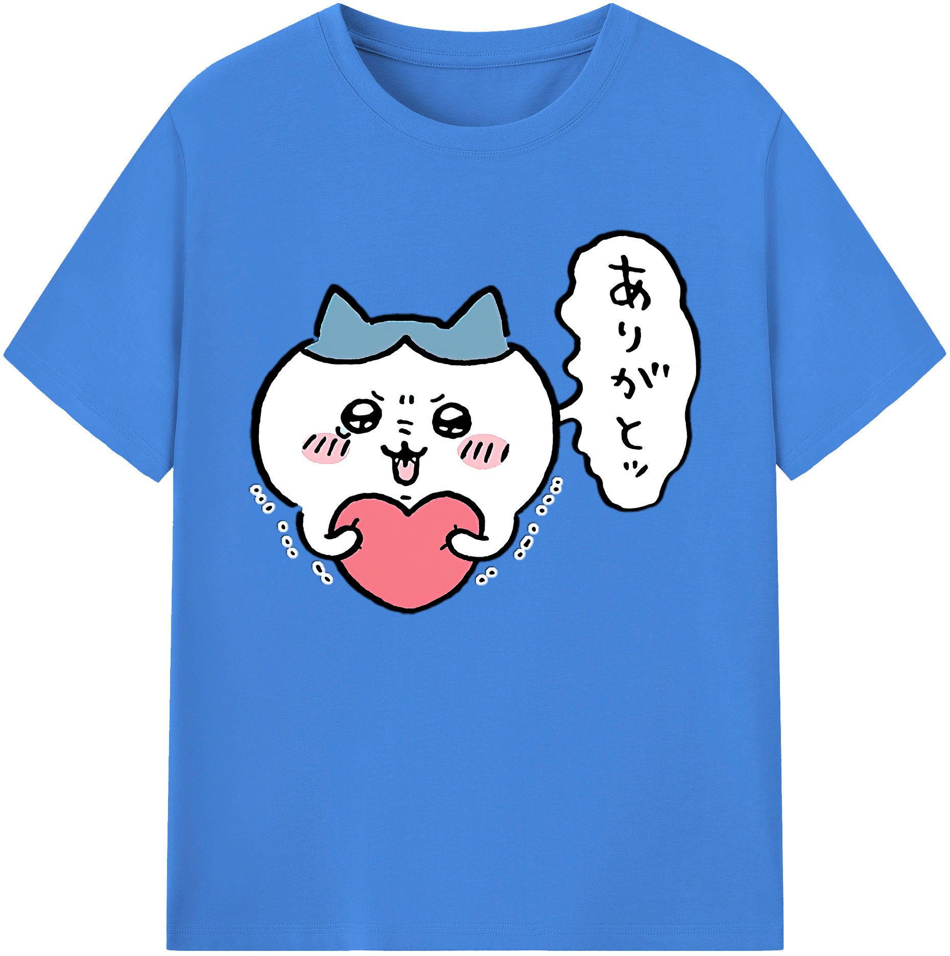 （画像用） ちいかわ ハチワレ Chii-kawa hachiware 綿100％ メンズ半袖Tシャツ｜肌触りやわらか＆通気性