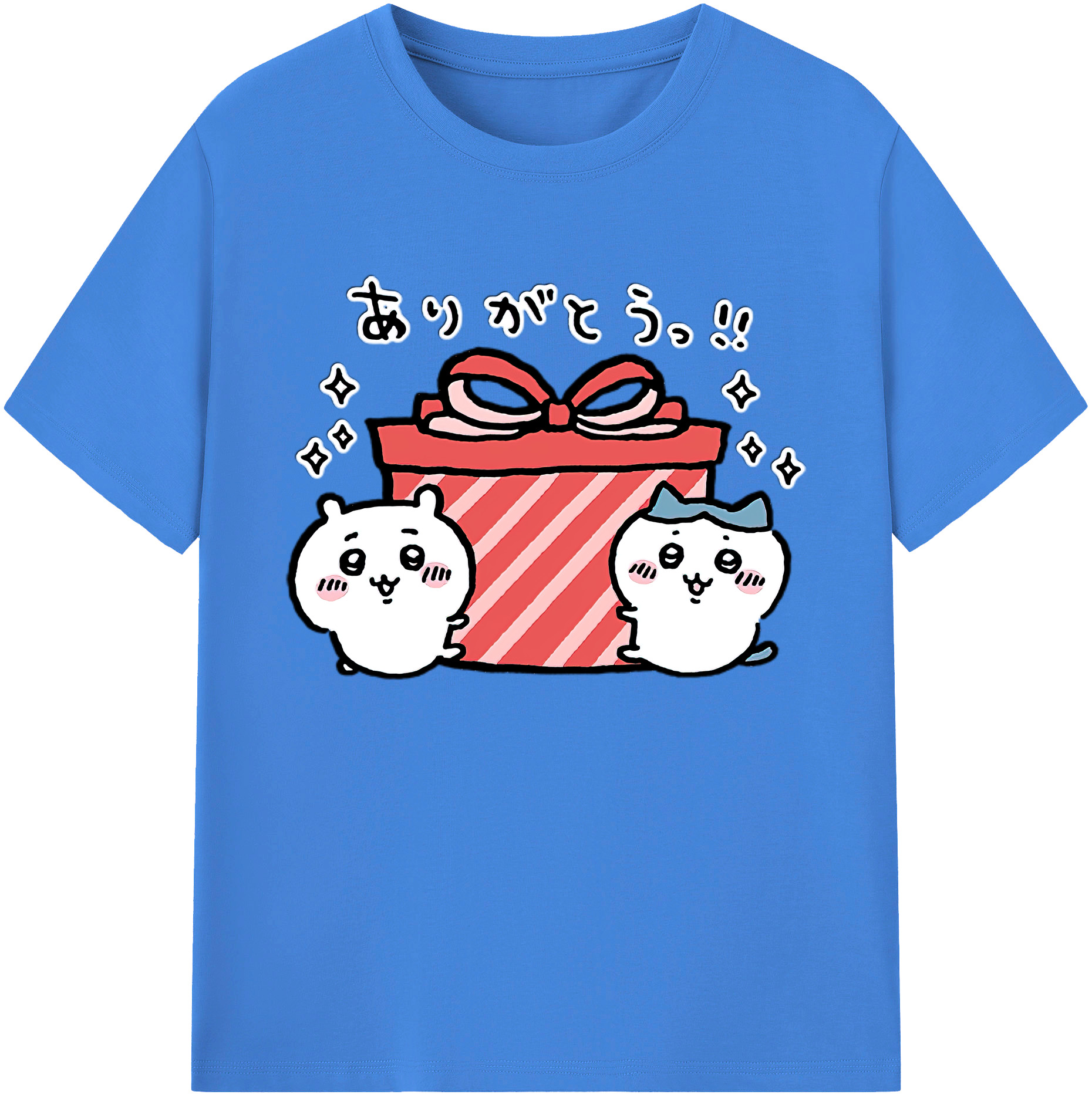 （画像用） ちいかわ ハチワレ Chii-kawa hachiware 綿100％ メンズ半袖Tシャツ｜肌触りやわらか＆通気性