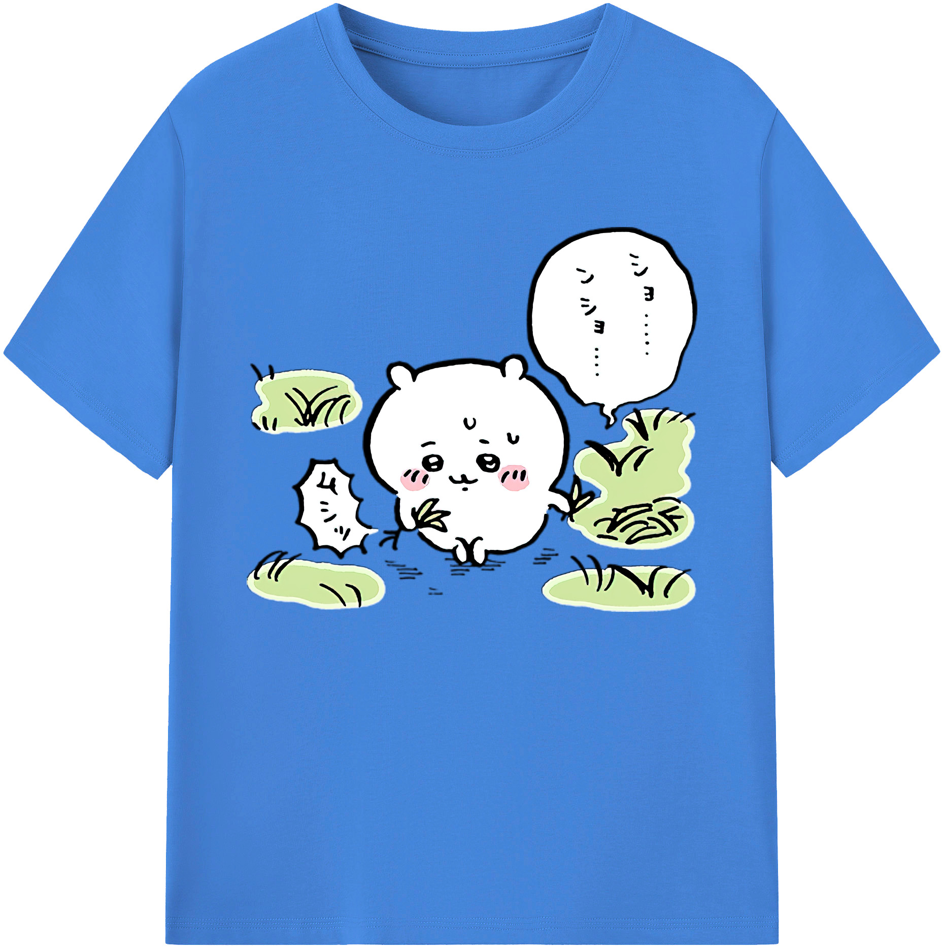 （画像用） ちいかわ ちいかわ Chii-kawa chiikawa 綿100％ メンズ半袖Tシャツ｜肌触りやわらか＆通気性