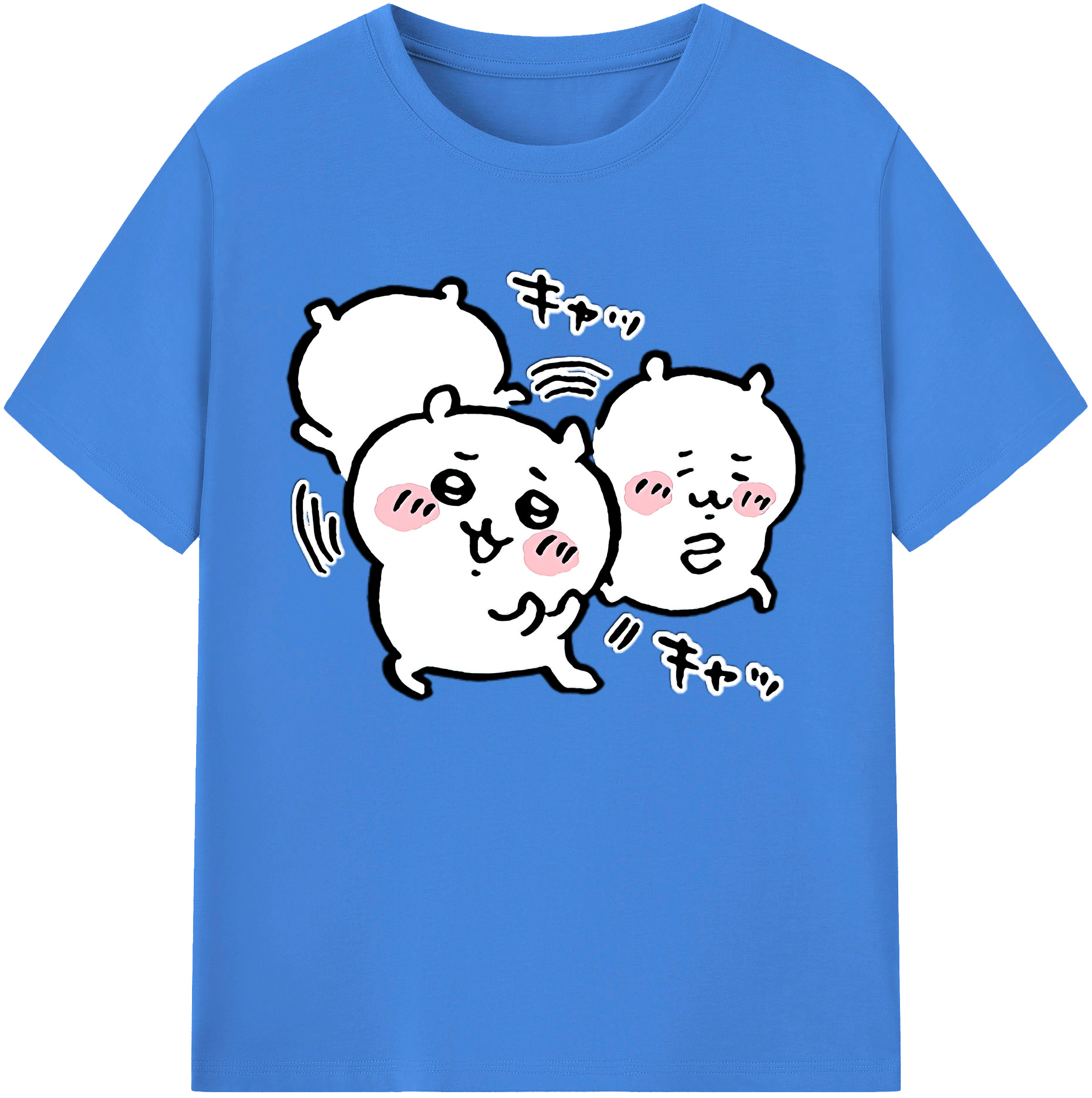 （画像用） ちいかわ ちいかわ Chii-kawa chiikawa 綿100％ メンズ半袖Tシャツ｜肌触りやわらか＆通気性