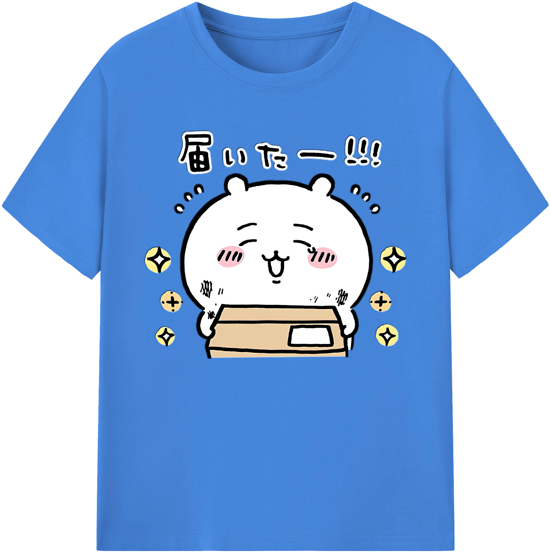 （画像用） ちいかわ ちいかわ Chii-kawa chiikawa 綿100％ メンズ半袖Tシャツ｜肌触りやわらか＆通気性