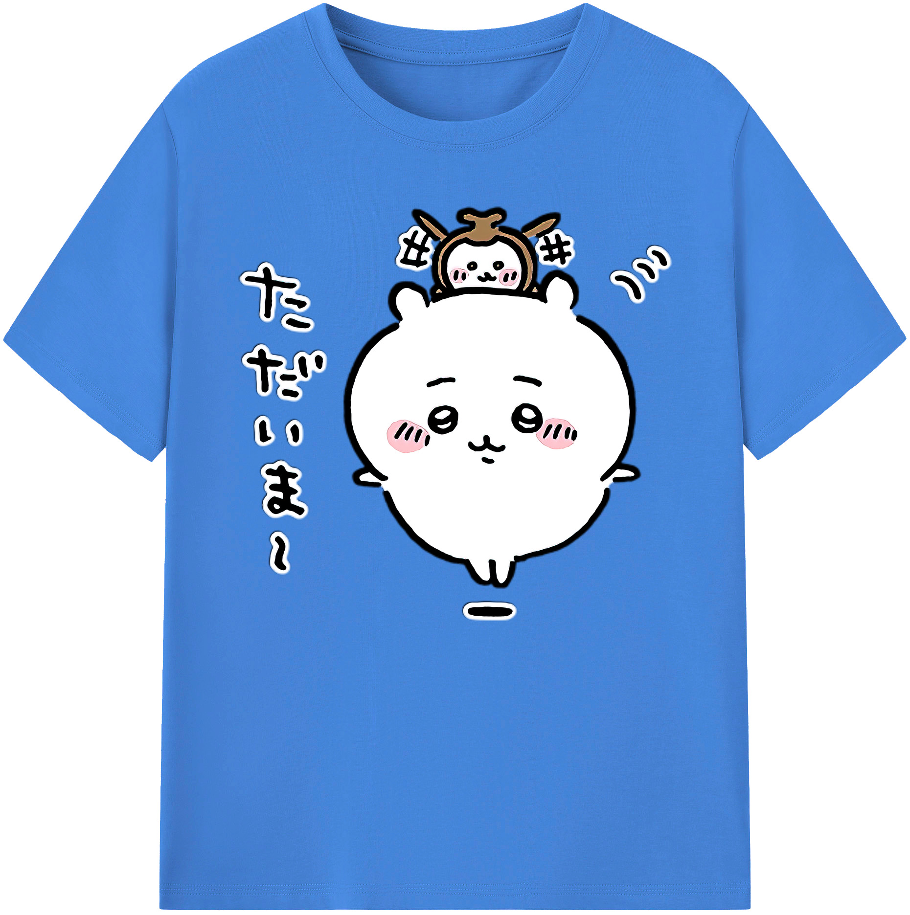 （画像用） ちいかわ ちいかわ Chii-kawa chiikawa 綿100％ メンズ半袖Tシャツ｜肌触りやわらか＆通気性