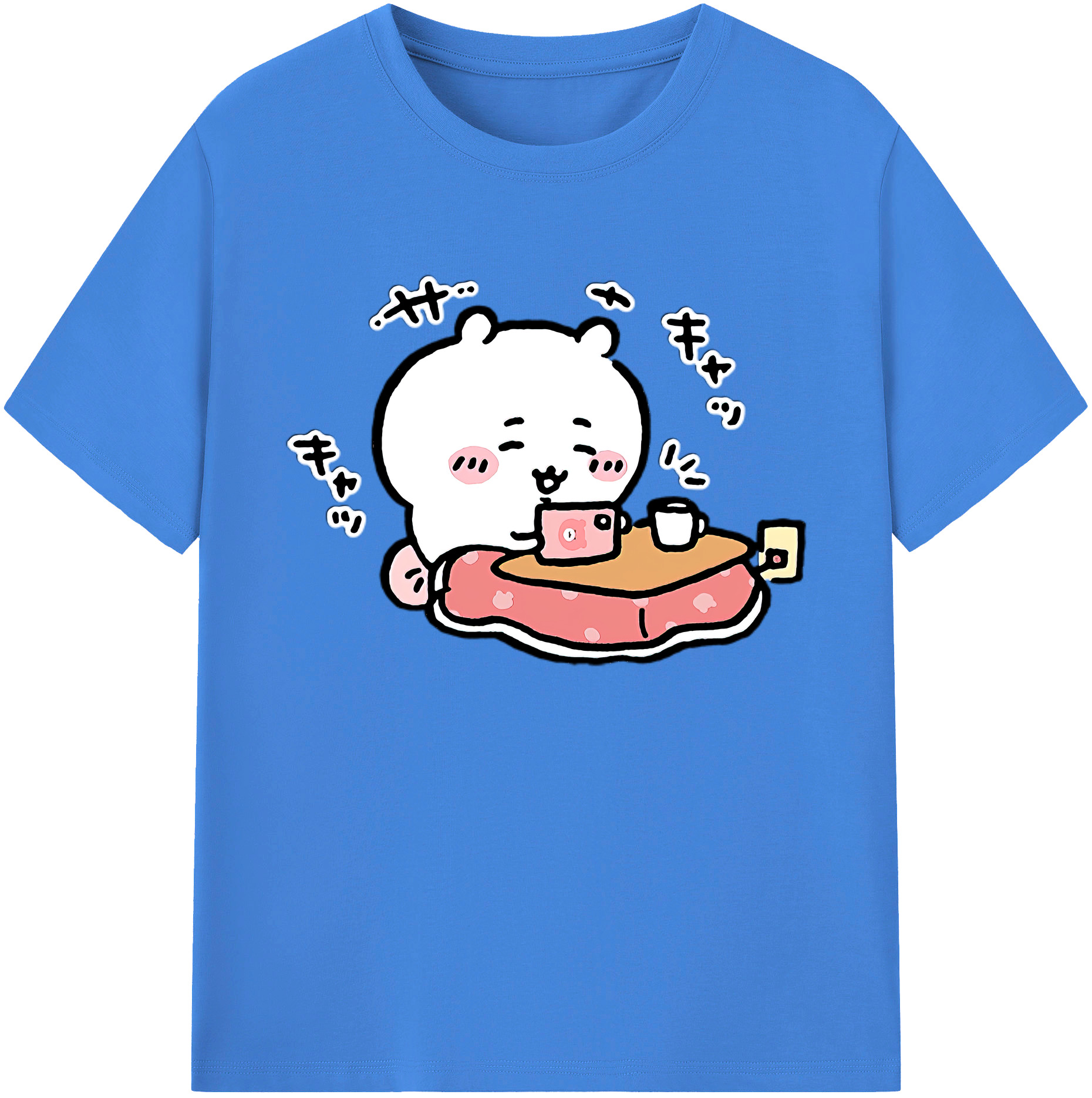 （画像用） ちいかわ ちいかわ Chii-kawa chiikawa 綿100％ メンズ半袖Tシャツ｜肌触りやわらか＆通気性
