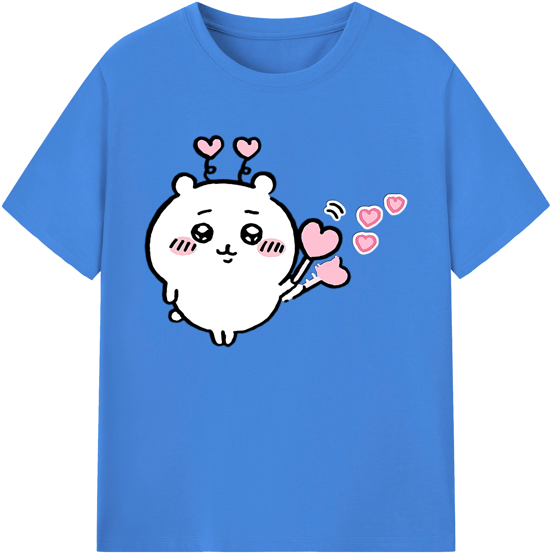 （画像用） ちいかわ ちいかわ Chii-kawa chiikawa 綿100％ メンズ半袖Tシャツ｜肌触りやわらか＆通気性