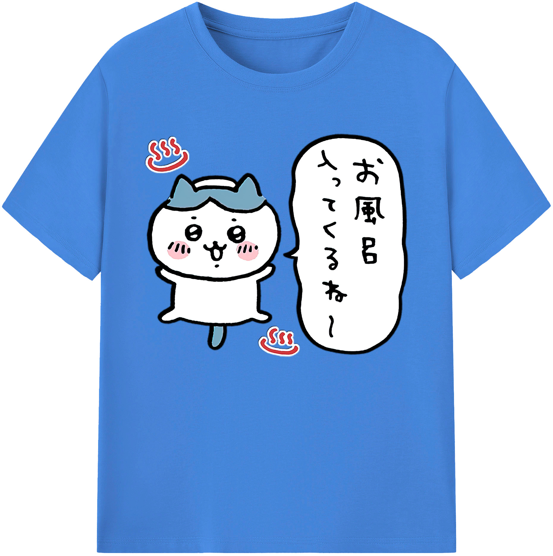 （画像用） ちいかわ ハチワレ Chii-kawa hachiware 綿100％ メンズ半袖Tシャツ｜肌触りやわらか＆通気性