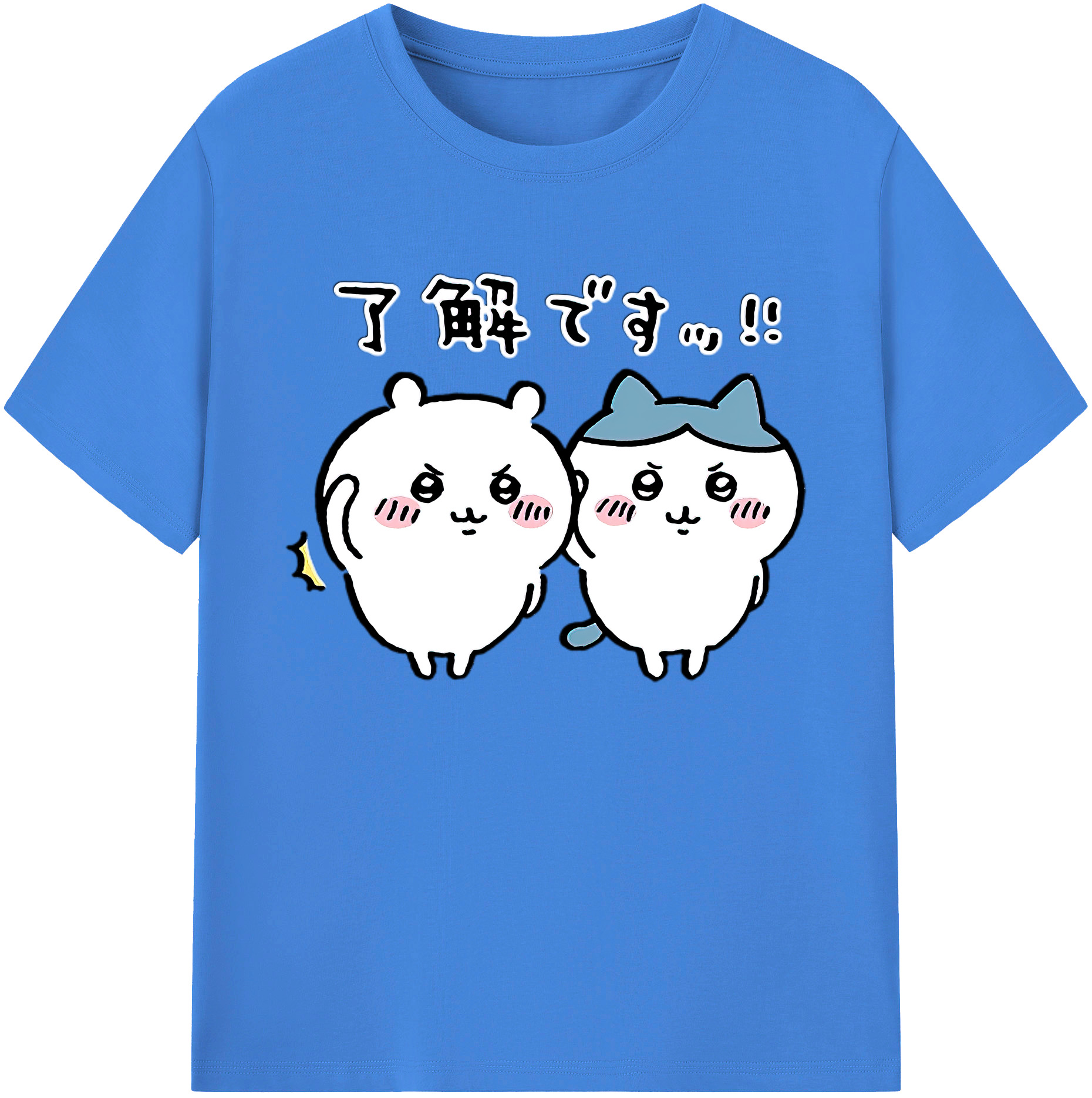 （画像用） ちいかわ ハチワレ Chii-kawa hachiware 綿100％ メンズ半袖Tシャツ｜肌触りやわらか＆通気性