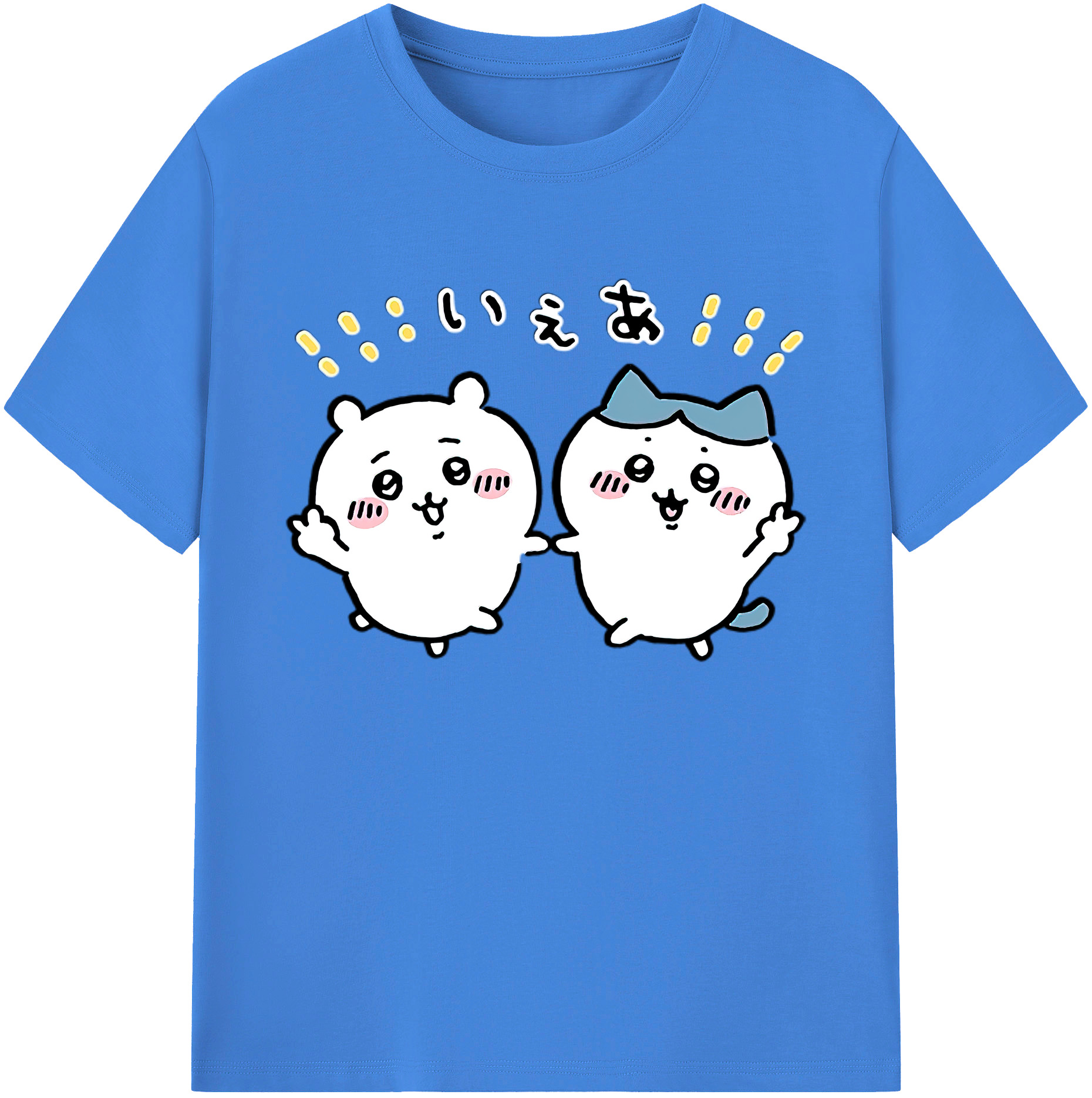（画像用） ちいかわ ハチワレ Chii-kawa hachiware 綿100％ メンズ半袖Tシャツ｜肌触りやわらか＆通気性