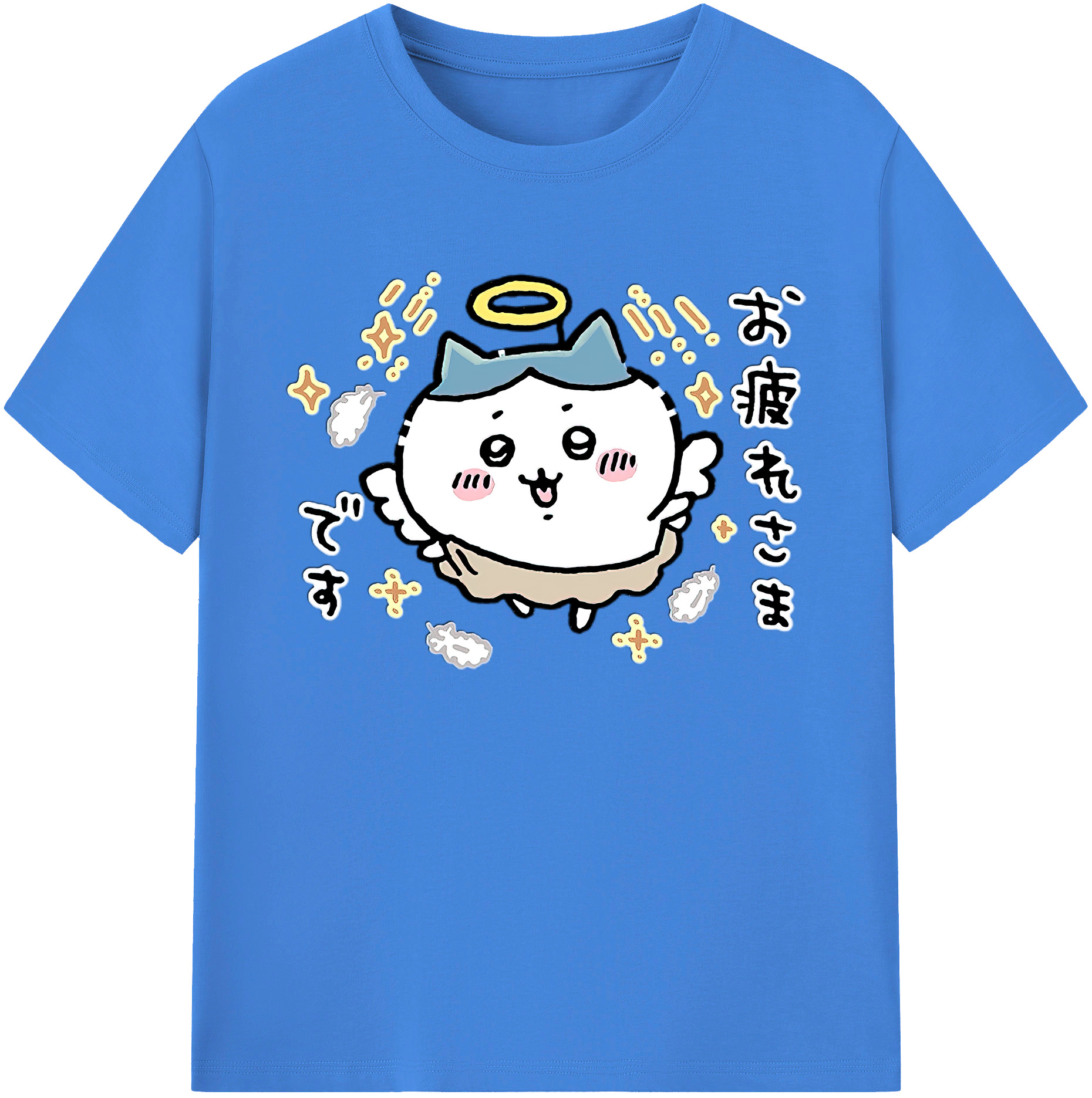 （画像用） ちいかわ ハチワレ Chii-kawa hachiware 綿100％ メンズ半袖Tシャツ｜肌触りやわらか＆通気性