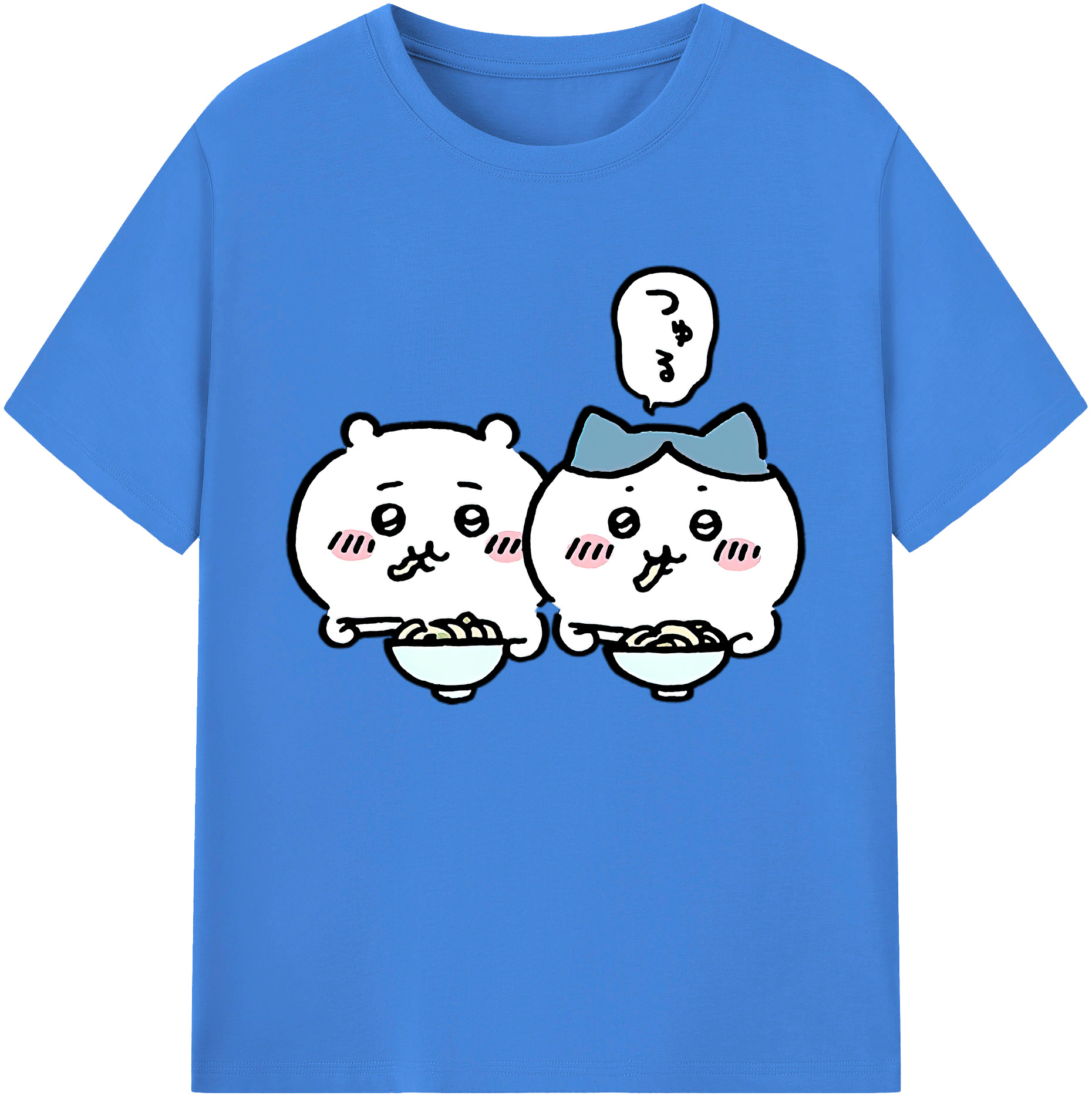 （画像用） ちいかわ ハチワレ Chii-kawa hachiware 綿100％ メンズ半袖Tシャツ｜肌触りやわらか＆通気性