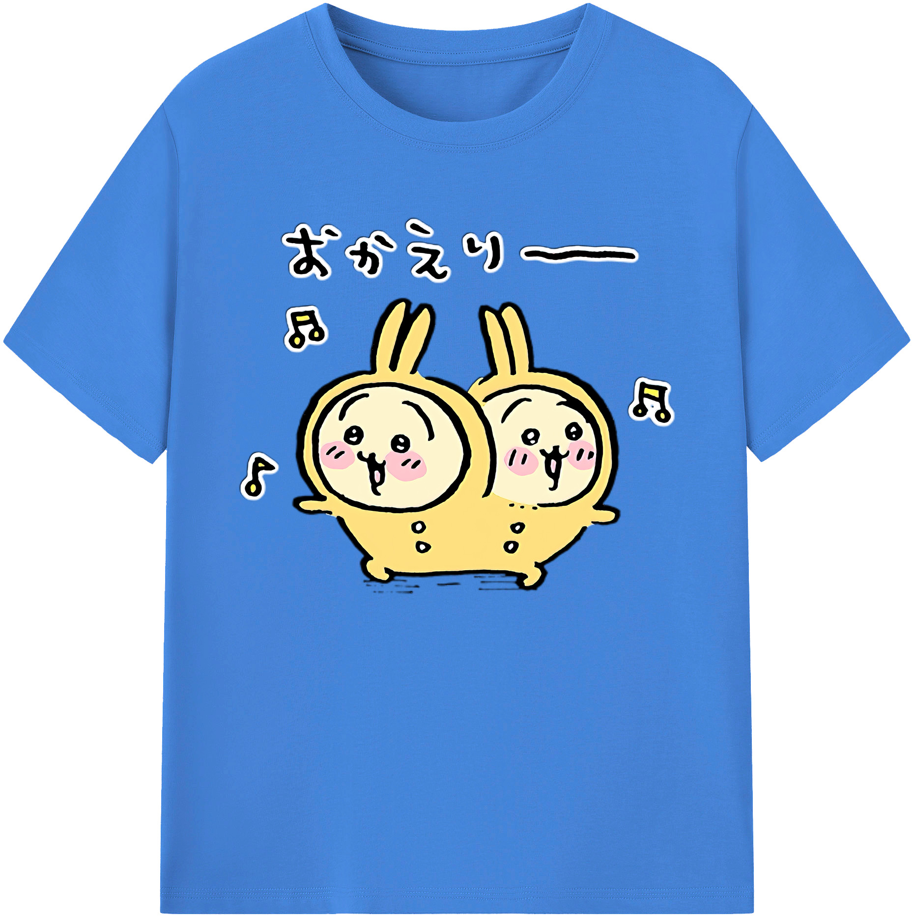 （画像用） ちいかわ うさぎ Chii-kawa usagi 綿100％ メンズ半袖Tシャツ｜肌触りやわらか＆通気性