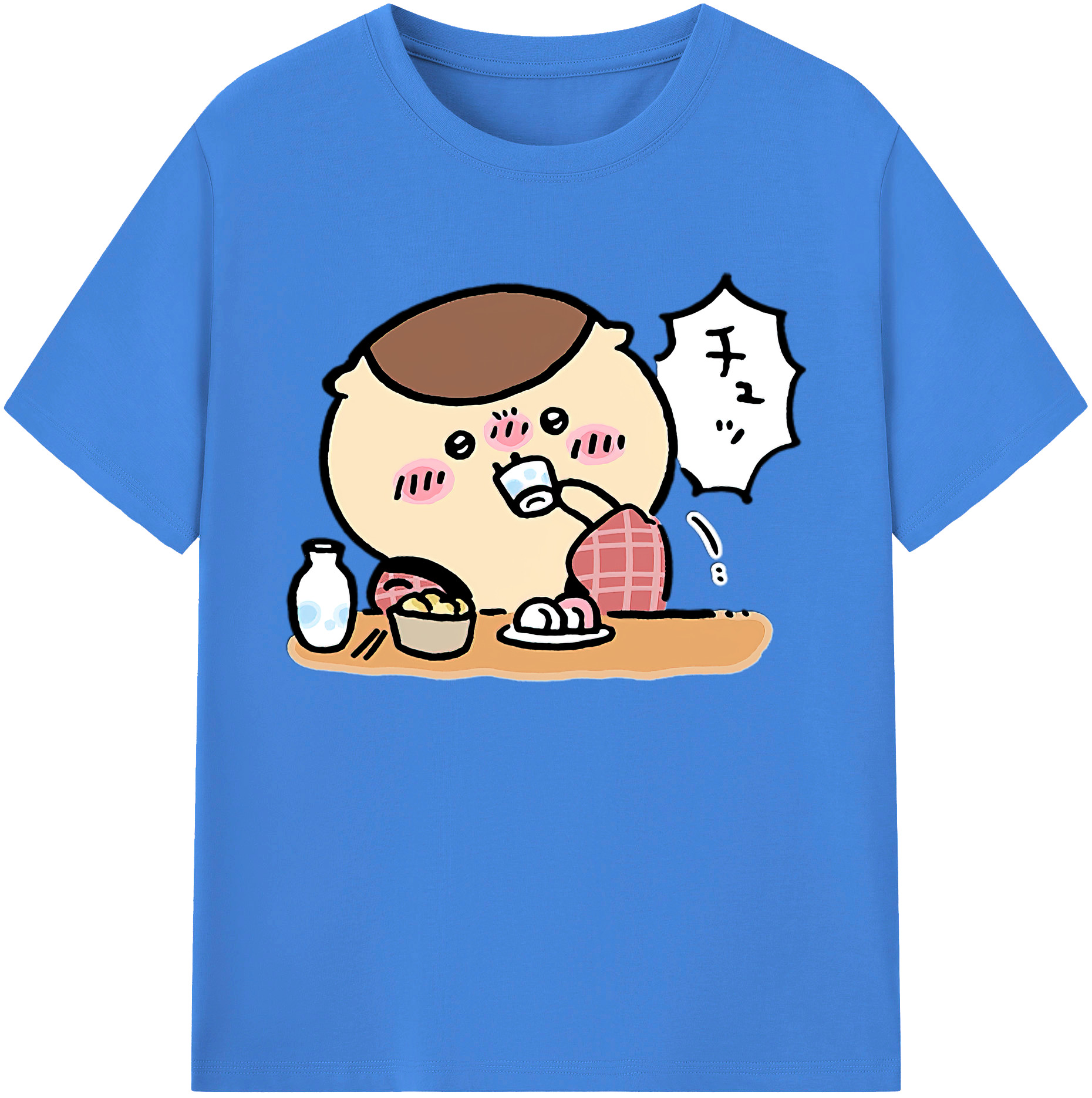 （画像用） ちいかわ くりまんじゅう Chii-kawa kuri manjū 綿100％ メンズ半袖Tシャツ｜肌触りやわらか＆通気性