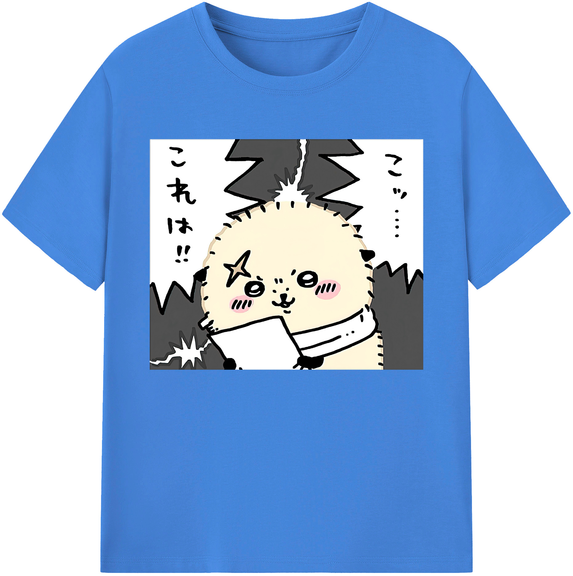 （画像用） ちいかわ ラッコ Chii-kawa Sea otter 綿100％ メンズ半袖Tシャツ｜肌触りやわらか＆通気性