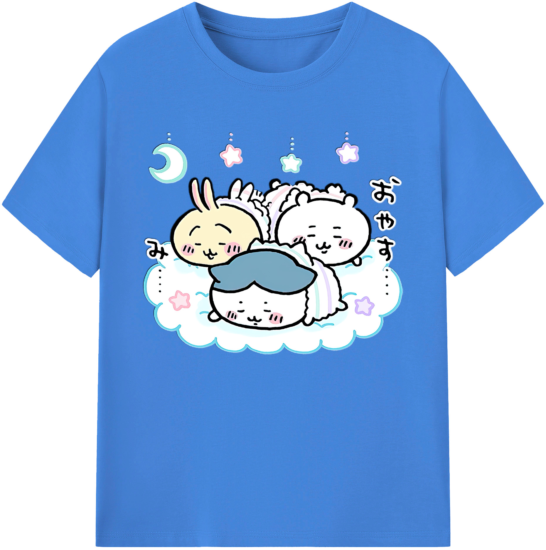 （画像用） ちいかわ ハチワレ Chii-kawa hachiware 綿100％ メンズ半袖Tシャツ｜肌触りやわらか＆通気性