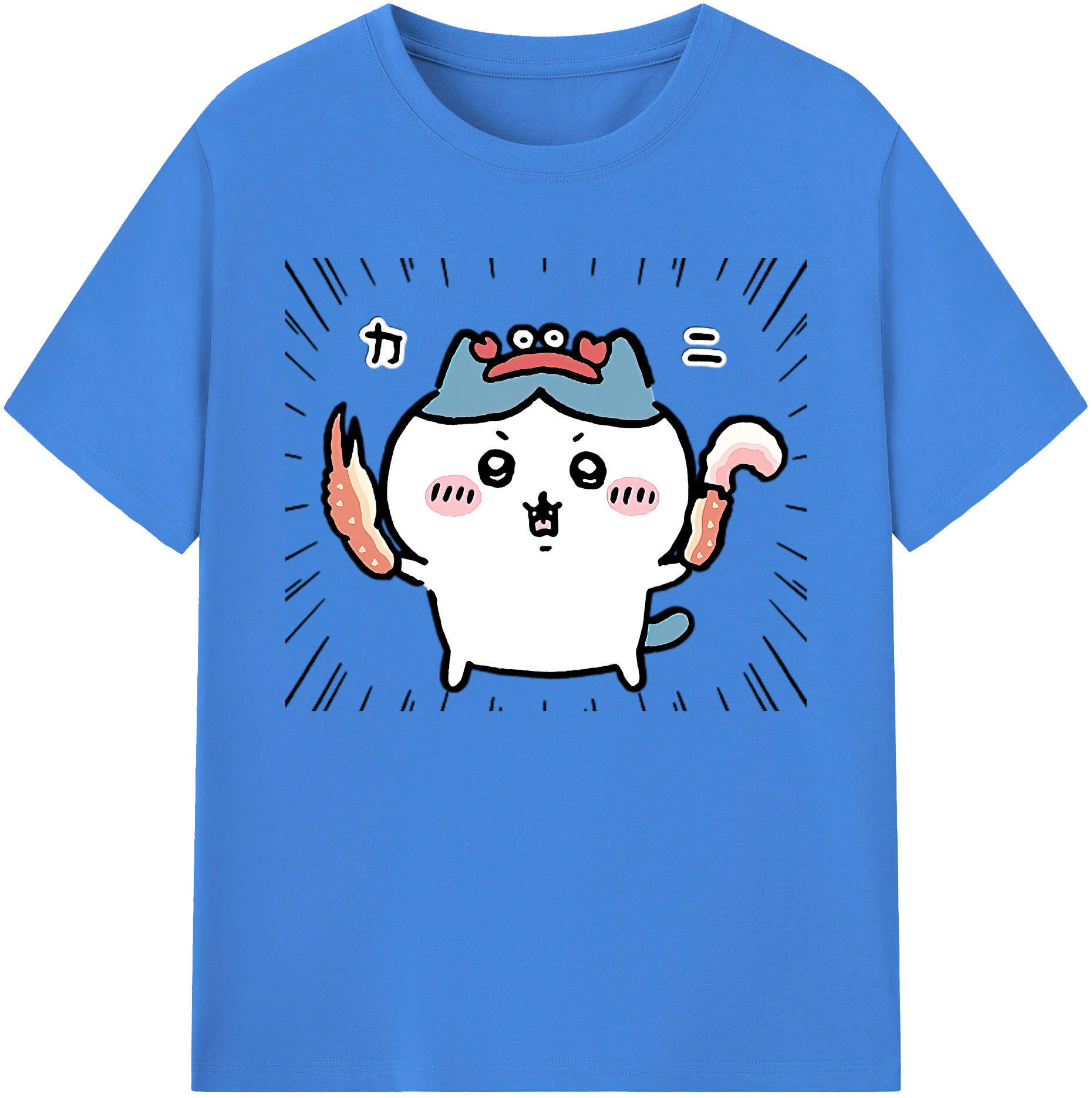 （画像用） ちいかわ ハチワレ Chii-kawa hachiware 綿100％ メンズ半袖Tシャツ｜肌触りやわらか＆通気性