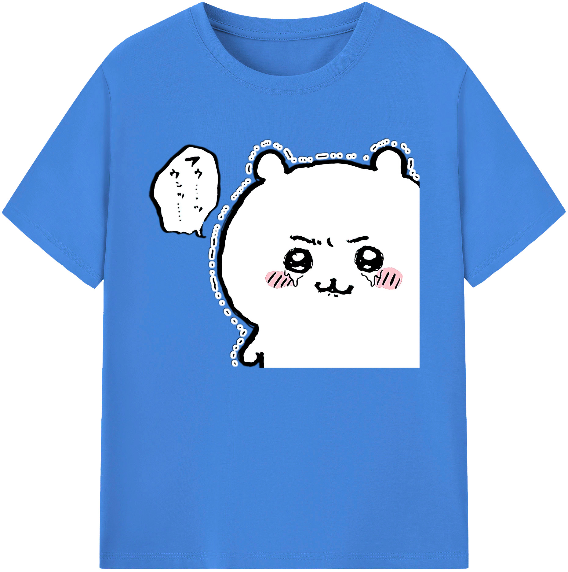 （画像用） ちいかわ ちいかわ Chii-kawa chiikawa 綿100％ メンズ半袖Tシャツ｜肌触りやわらか＆通気性