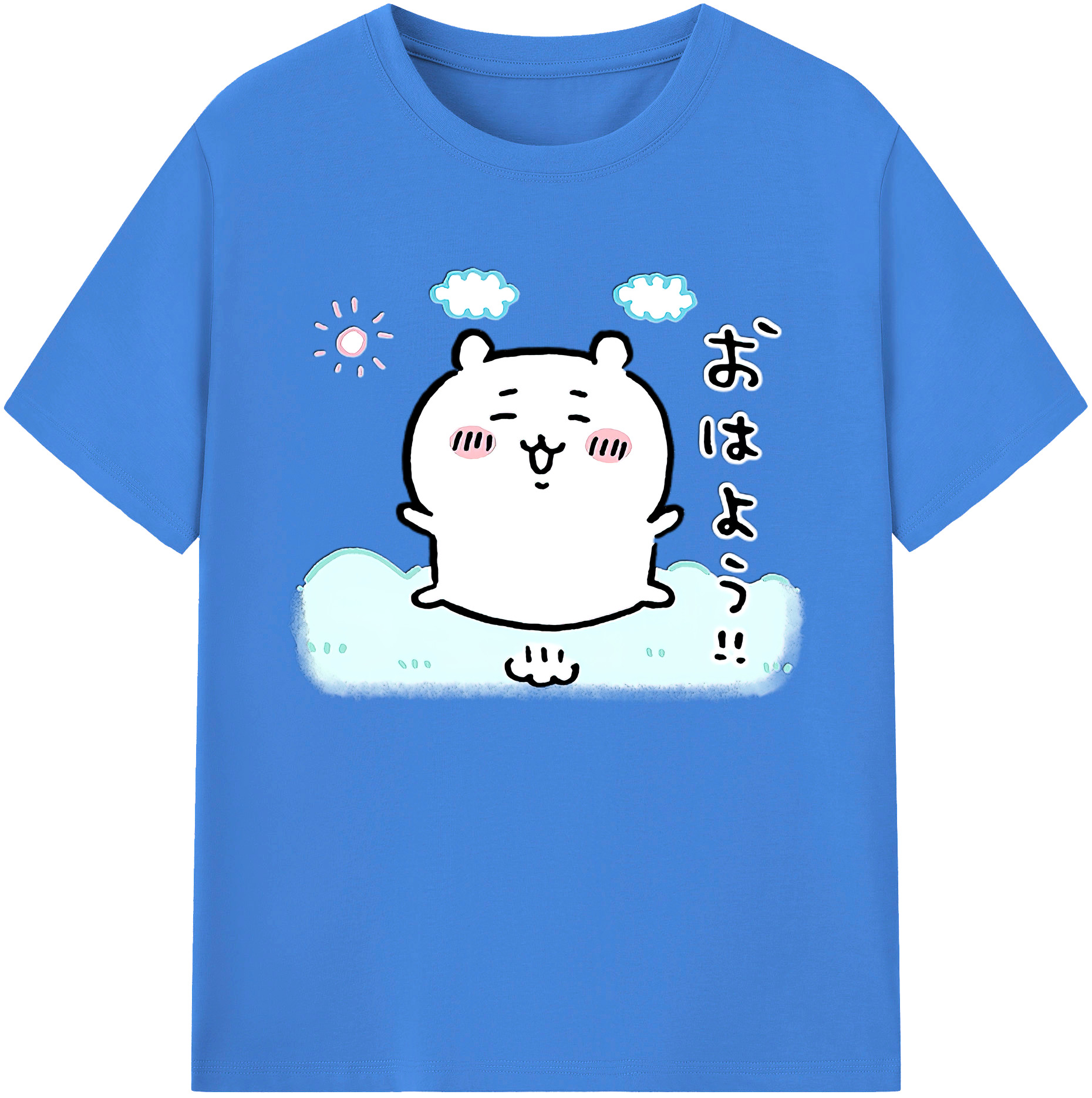 （画像用） ちいかわ ちいかわ Chii-kawa chiikawa 綿100％ メンズ半袖Tシャツ｜肌触りやわらか＆通気性