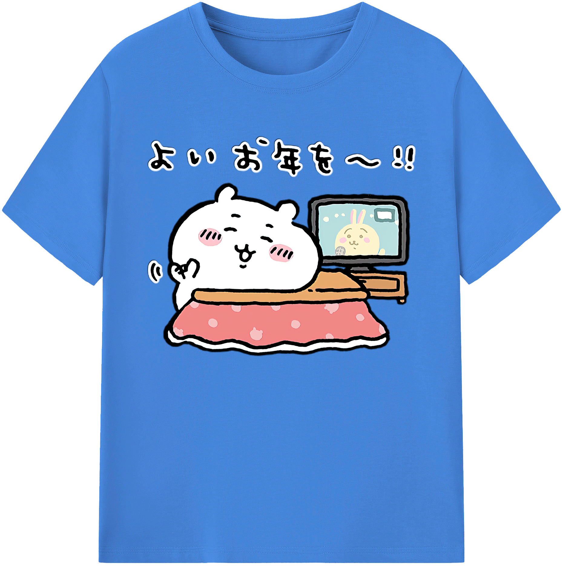 （画像用） ちいかわ ちいかわ Chii-kawa chiikawa 綿100％ メンズ半袖Tシャツ｜肌触りやわらか＆通気性