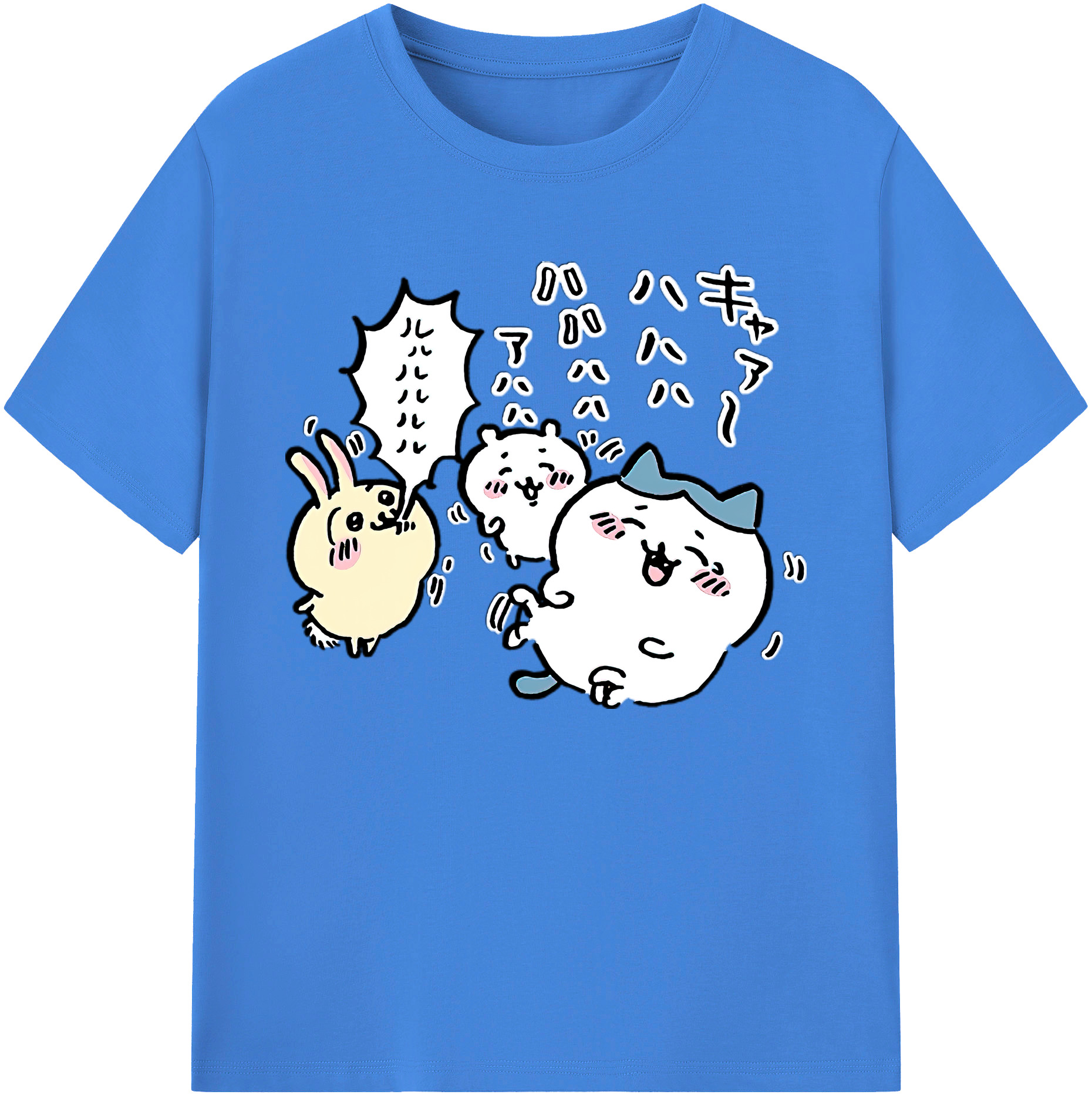（画像用） ちいかわ うさぎ Chii-kawa usagi 綿100％ メンズ半袖Tシャツ｜肌触りやわらか＆通気性