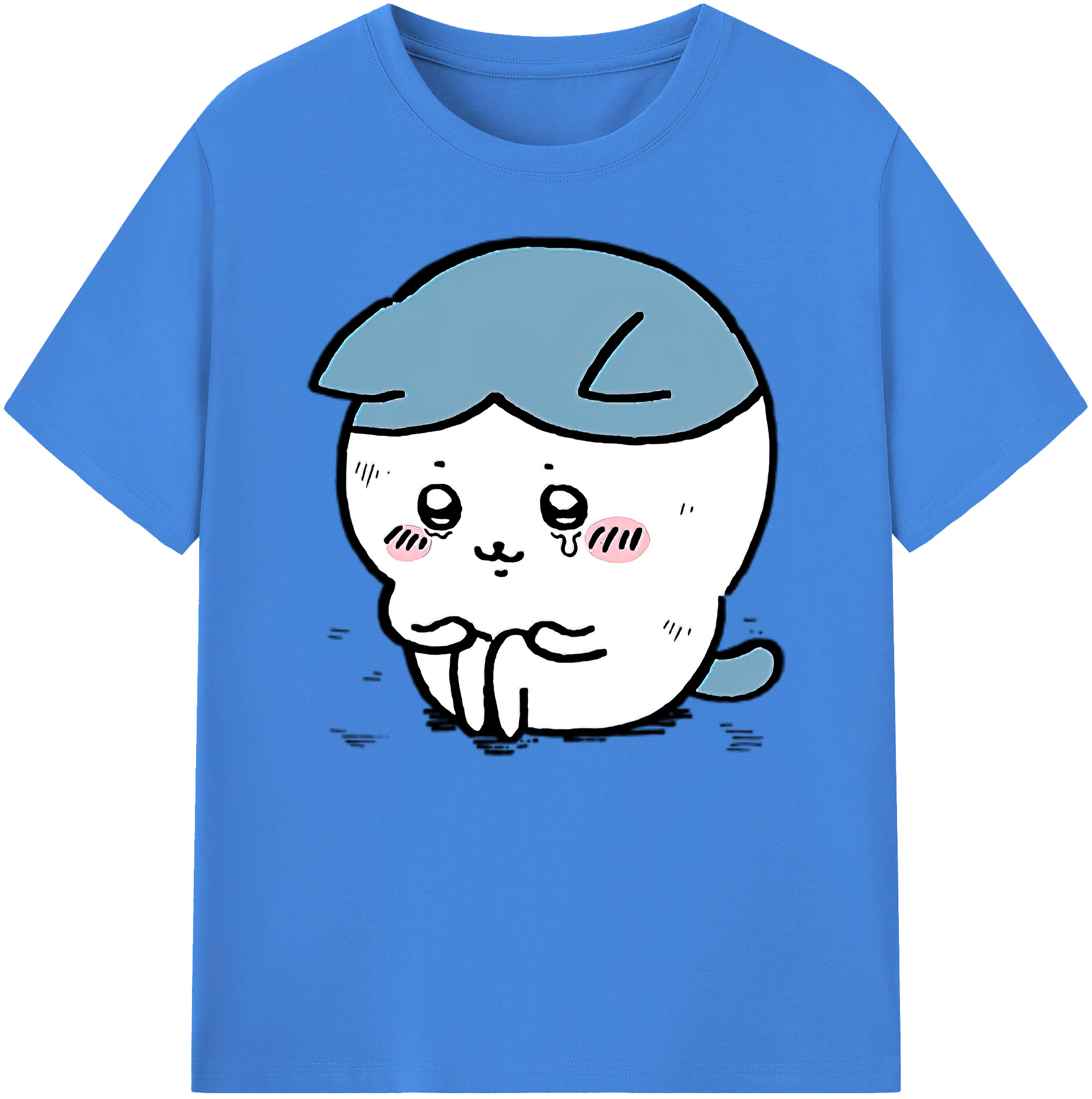（画像用） ちいかわ ハチワレ Chii-kawa hachiware 綿100％ メンズ半袖Tシャツ｜肌触りやわらか＆通気性