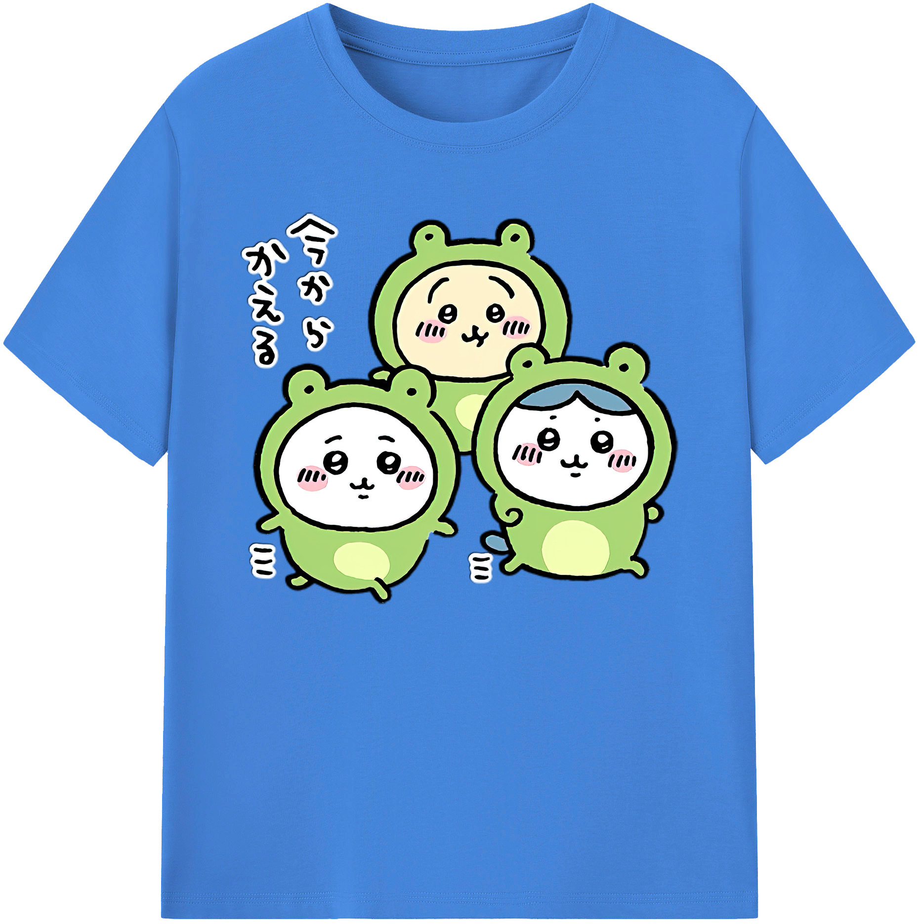 （画像用） ちいかわ ハチワレ Chii-kawa hachiware 綿100％ メンズ半袖Tシャツ｜肌触りやわらか＆通気性
