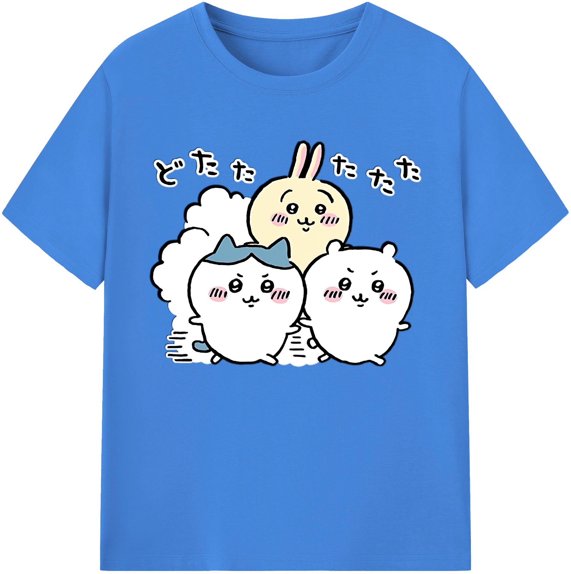 （画像用） ちいかわ ハチワレ Chii-kawa hachiware 綿100％ メンズ半袖Tシャツ｜肌触りやわらか＆通気性