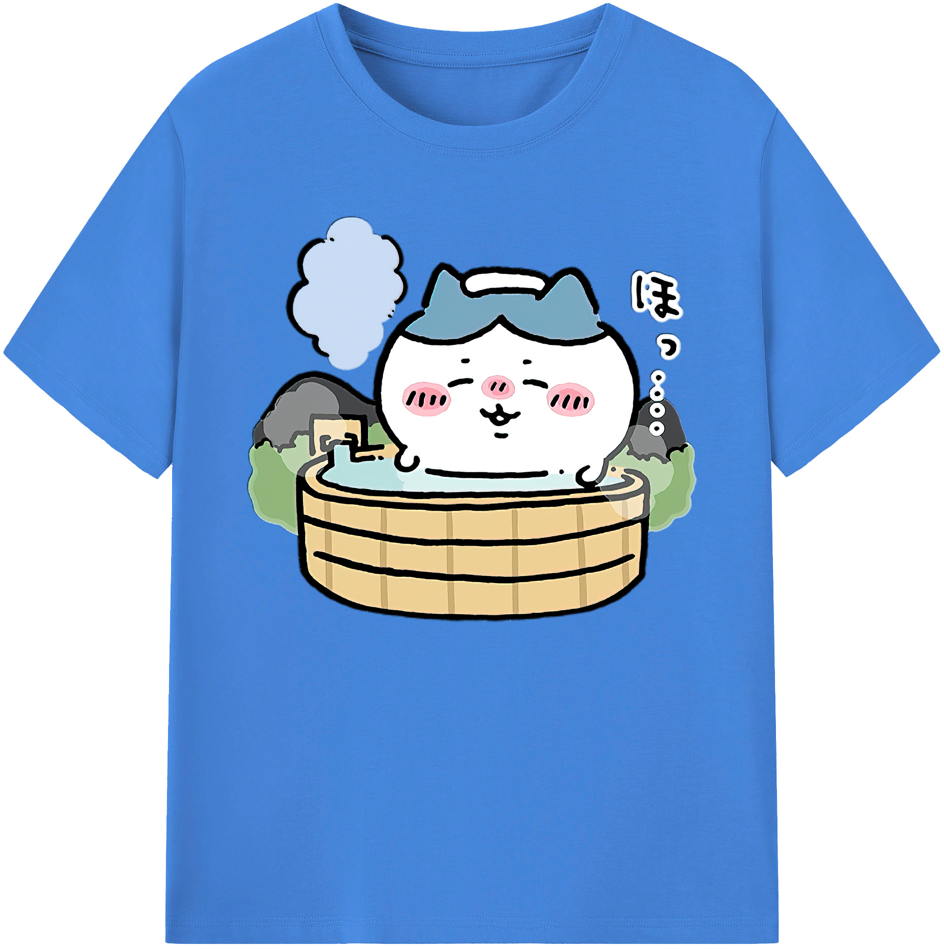 （画像用） ちいかわ ハチワレ Chii-kawa hachiware 綿100％ メンズ半袖Tシャツ｜肌触りやわらか＆通気性