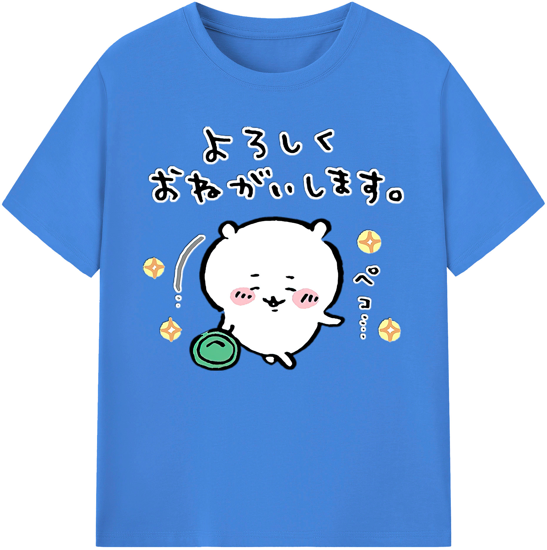 （画像用） ちいかわ ちいかわ Chii-kawa chiikawa 綿100％ メンズ半袖Tシャツ｜肌触りやわらか＆通気性