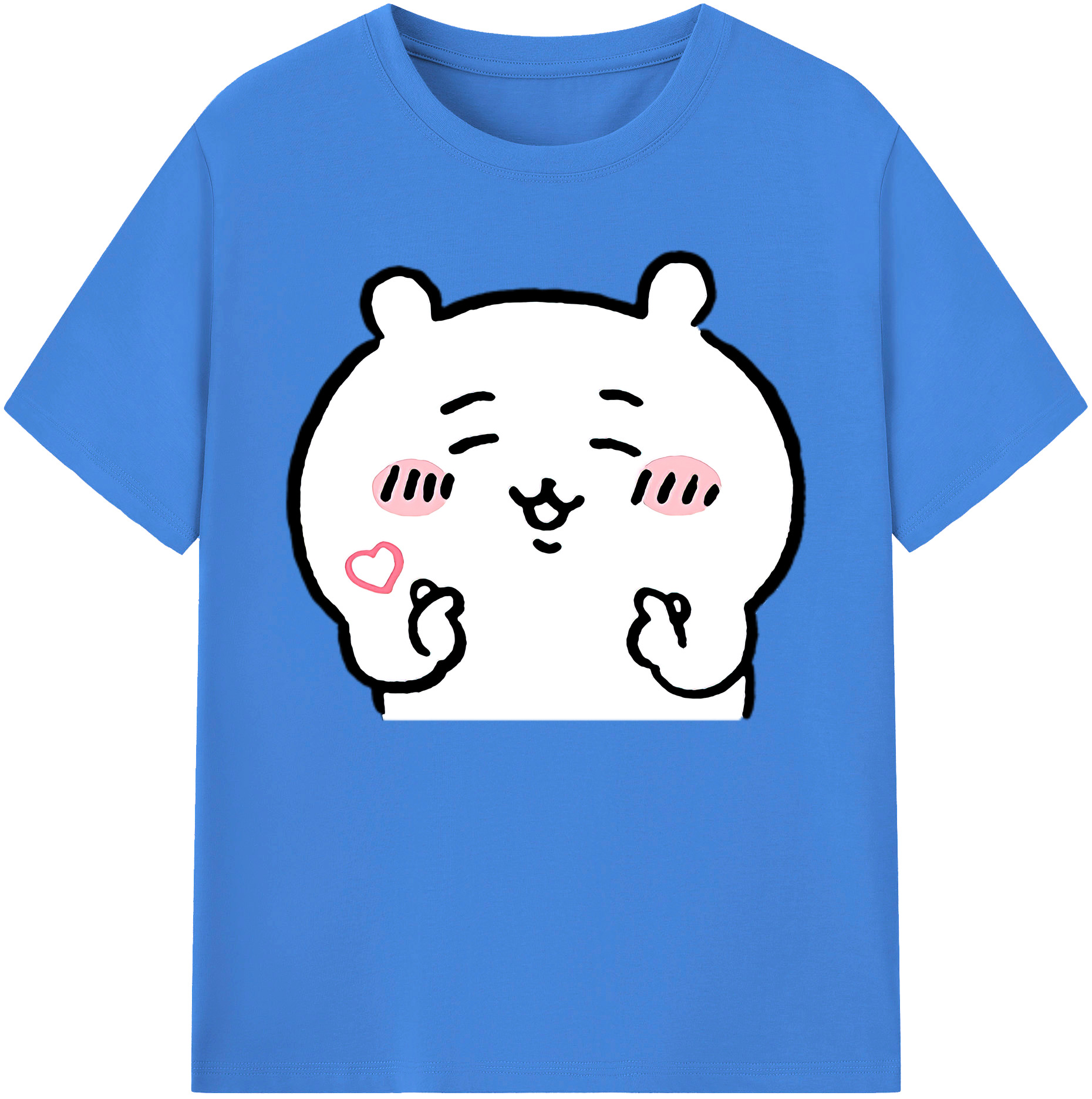 （画像用） ちいかわ ちいかわ Chii-kawa chiikawa 綿100％ メンズ半袖Tシャツ｜肌触りやわらか＆通気性
