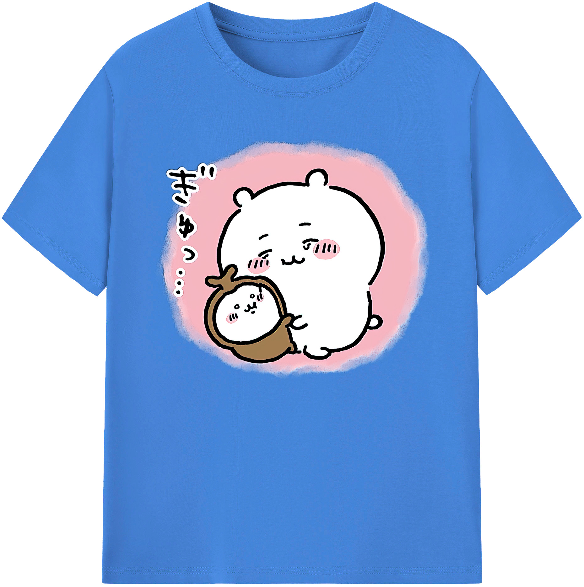 （画像用） ちいかわ ちいかわ Chii-kawa chiikawa 綿100％ メンズ半袖Tシャツ｜肌触りやわらか＆通気性