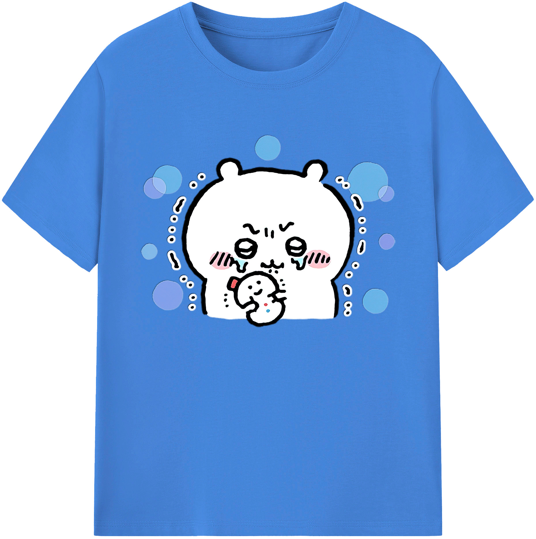 （画像用） ちいかわ ちいかわ Chii-kawa chiikawa 綿100％ メンズ半袖Tシャツ｜肌触りやわらか＆通気性